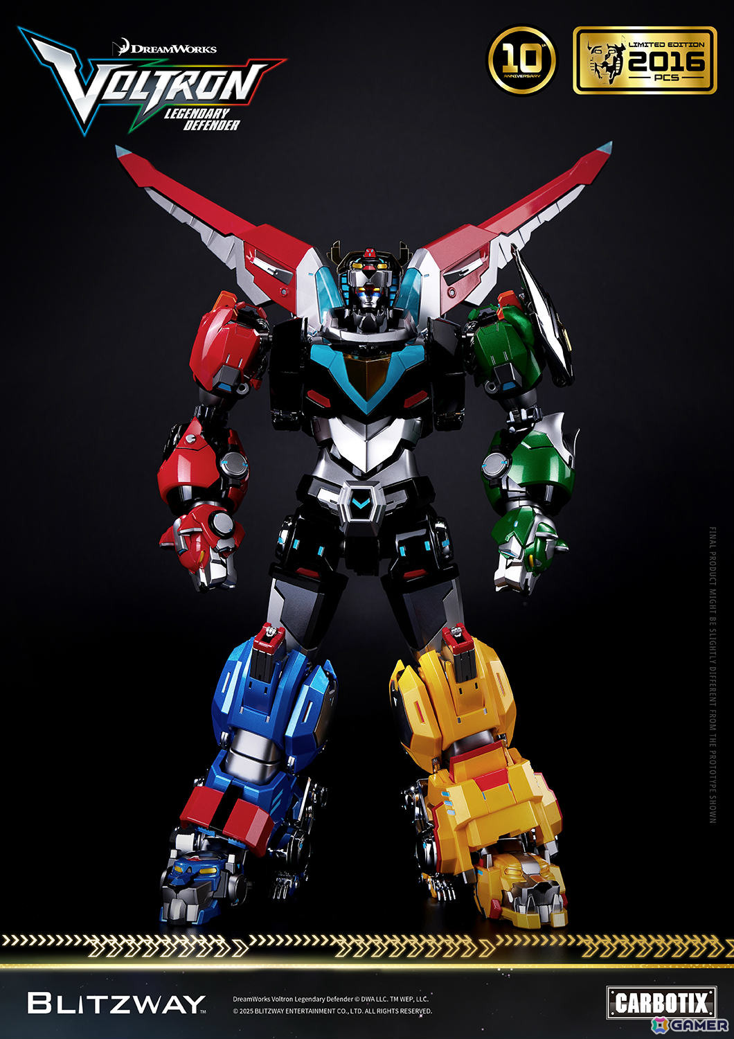 アニメ「ヴォルトロン」の10周年を記念した「CARBOTIX ヴォルトロン