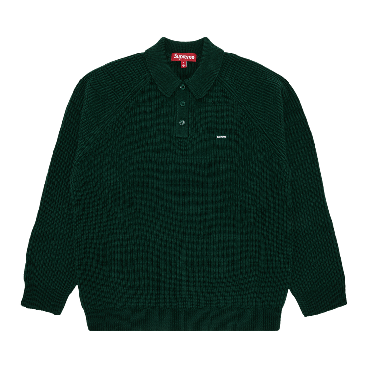 Buy Supreme Small Box Polo Sweater 'Green' - FW24SK30 GREEN | GOAT