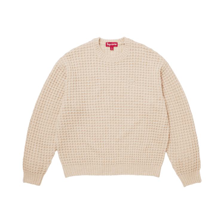 Buy Supreme Small Box Waffle Sweater 'Natural' - FW25SK21 NATURAL