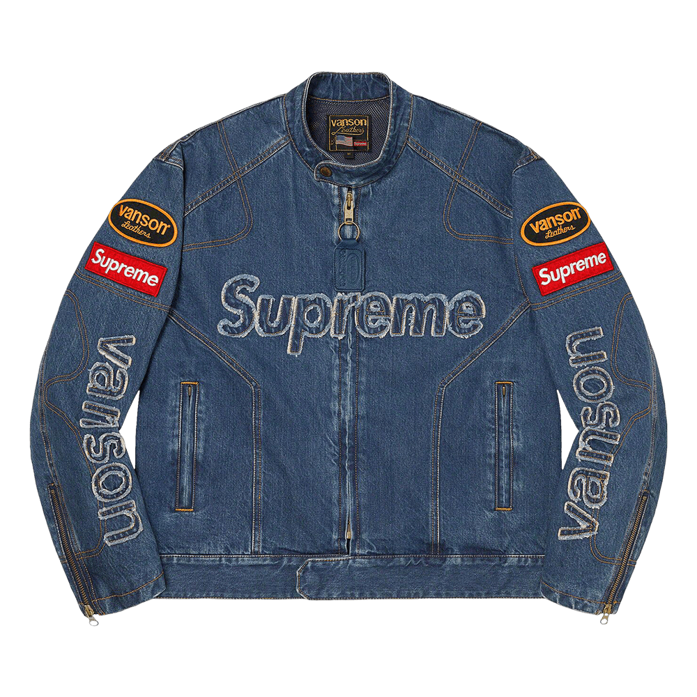 Buy Supreme x Vanson Leathers x Cordura Denim Jacket 'Blue