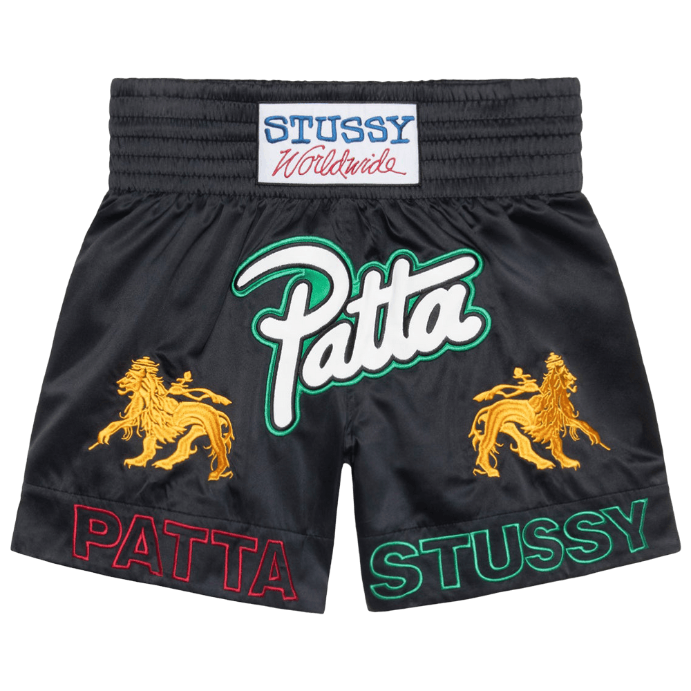 Buy Stussy x Patta Boxing Short 'Black' - 312024 BLAC | GOAT