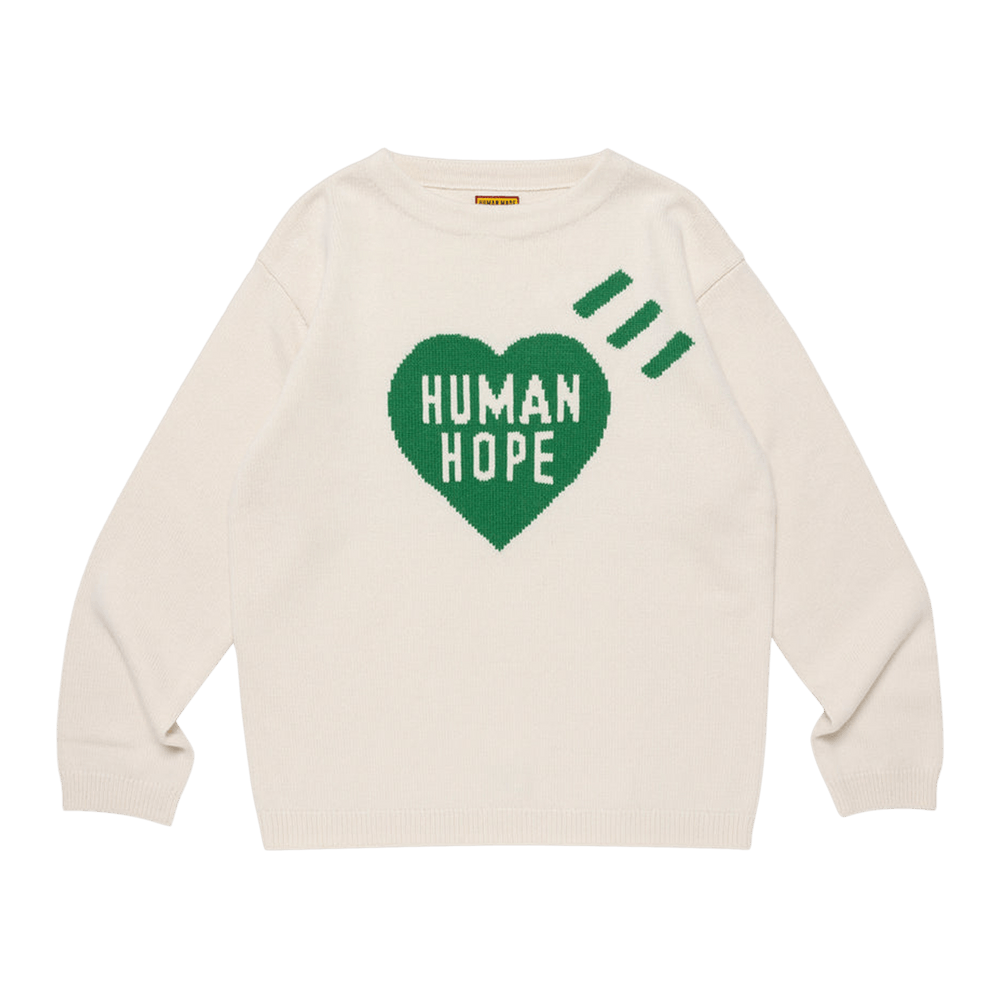 Buy Human Made x j-hope Human Hope Heart Knit Sweater 'White