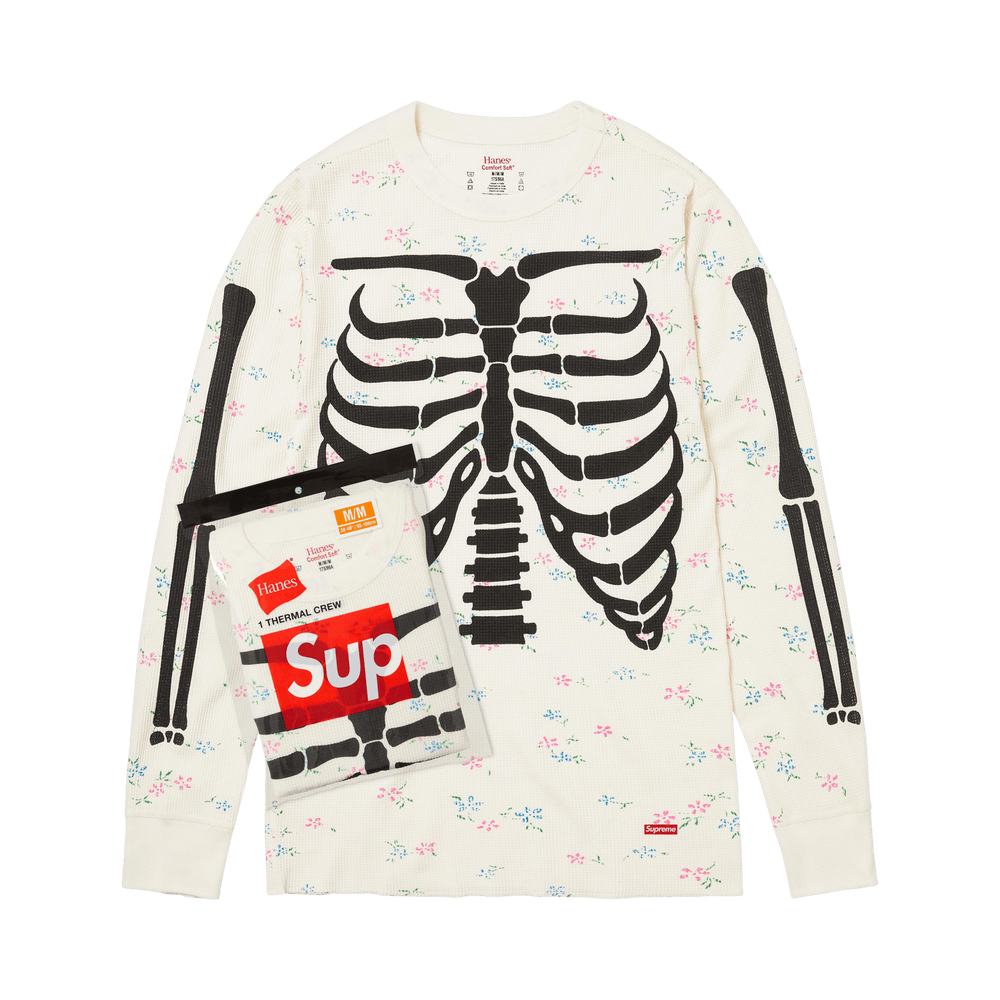 Buy Supreme x Hanes Bones Thermal Crew (1 Pack) 'Floral' - FW25A29