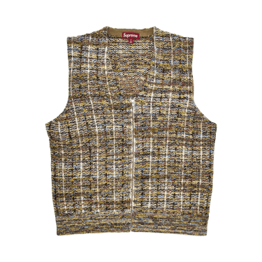 Buy Supreme Speckled Zip Up Sweater Vest 'Tan' - SS25SK13 TAN | GOAT
