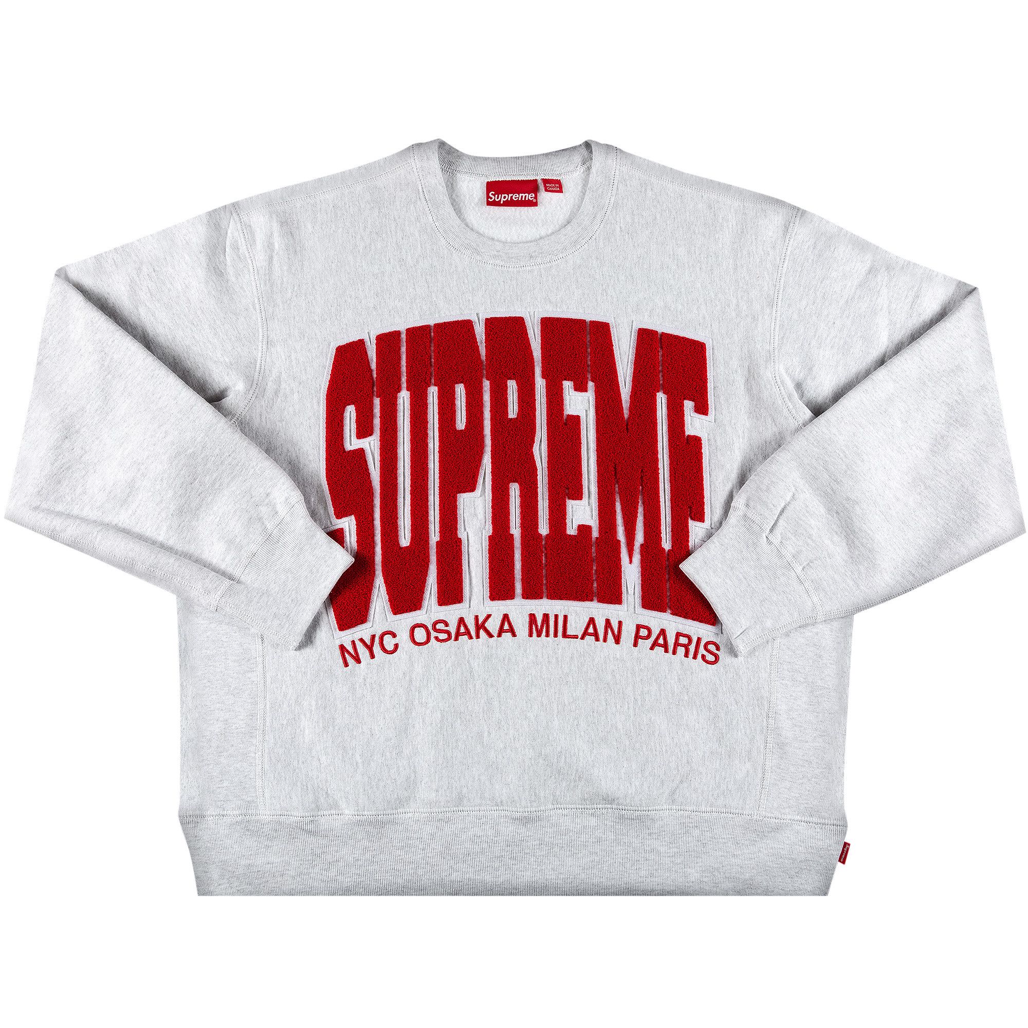 Buy Supreme Cities Arc Crewneck 'Ash Grey' - FW21SW25 ASH GREY | GOAT