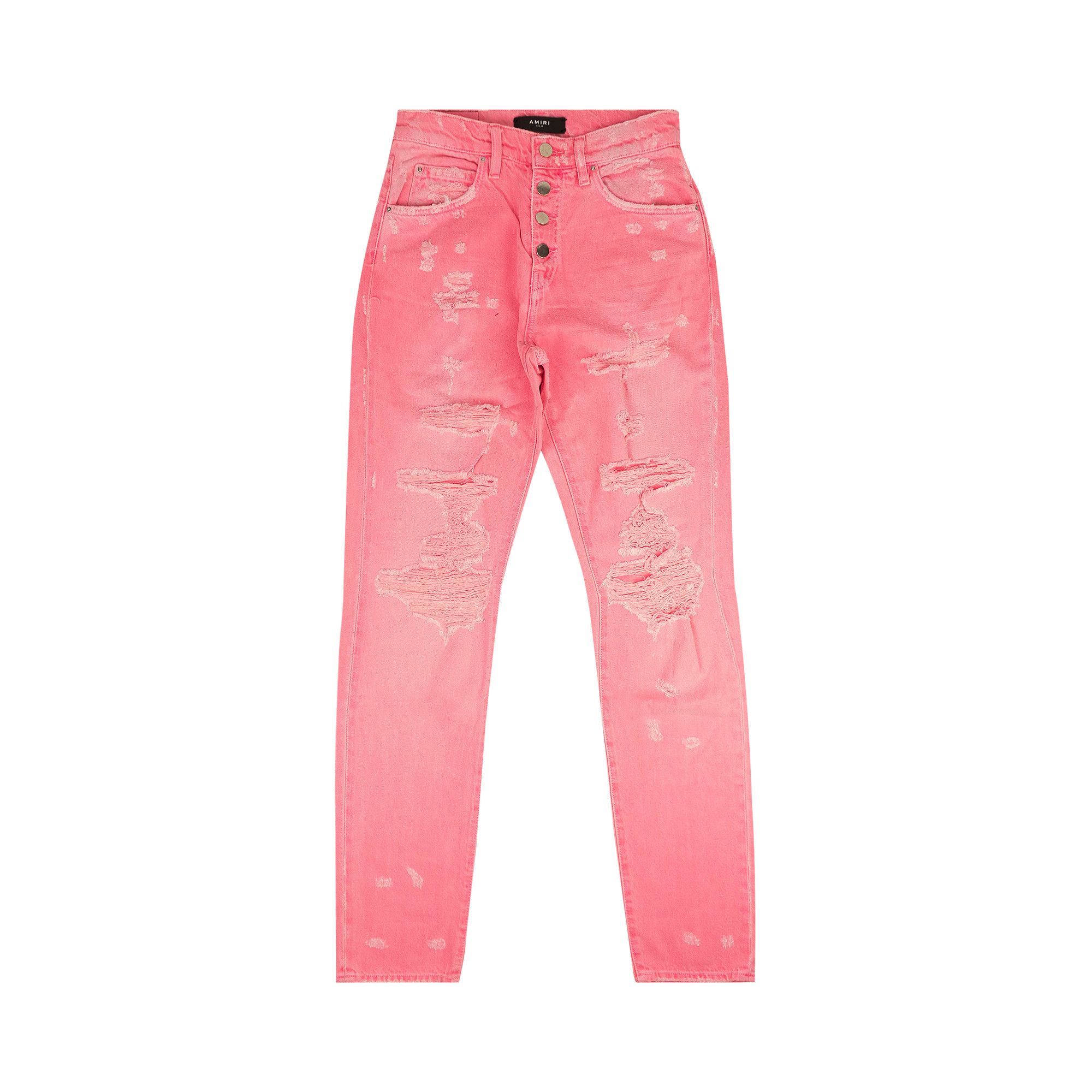 Buy Amiri Slouch Destroyed Jeans Pants 'Neon Pink' - WBSLO DESNPK