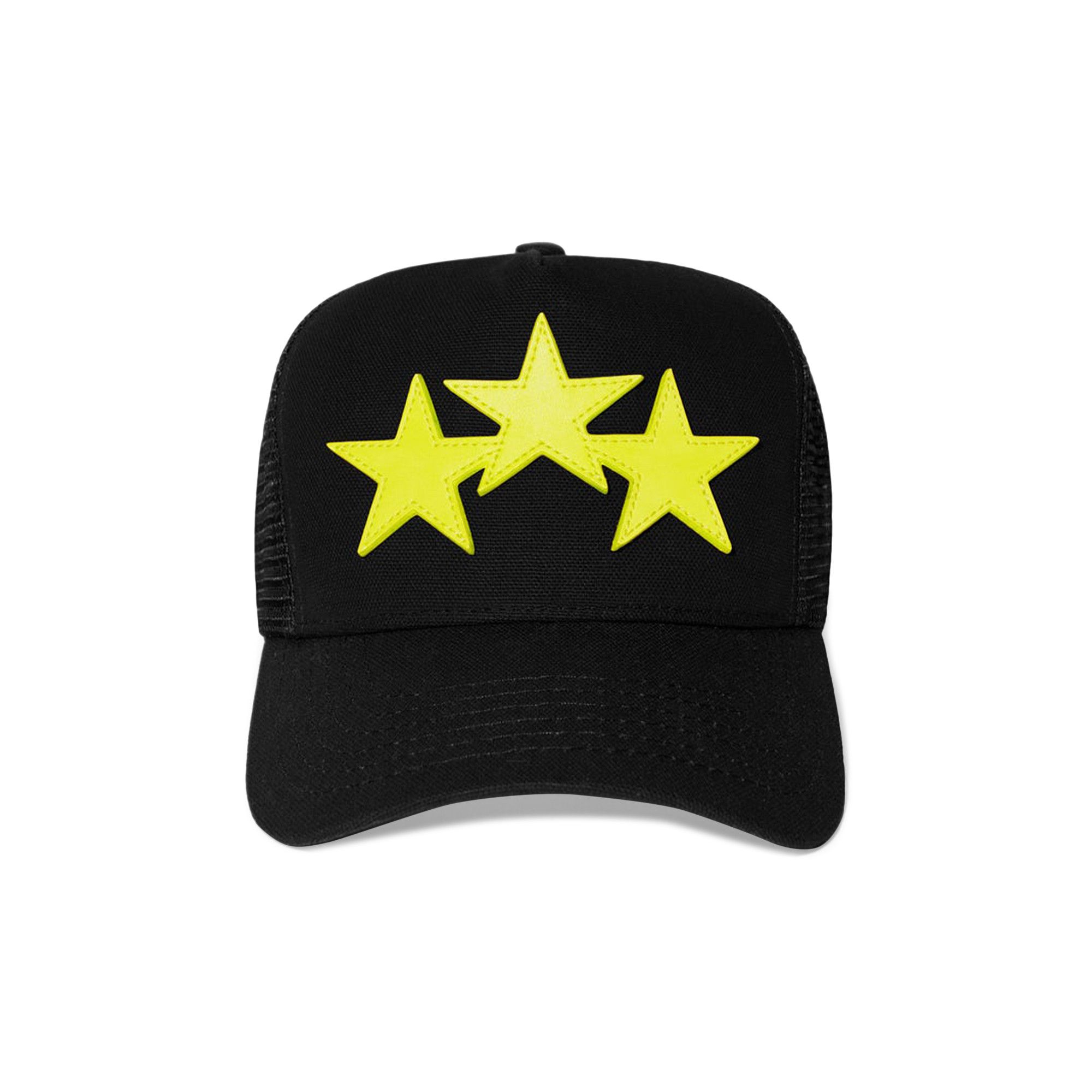 Buy Amiri Three Star Trucker Hat 'Black/Lime' - PF22MAH005 763