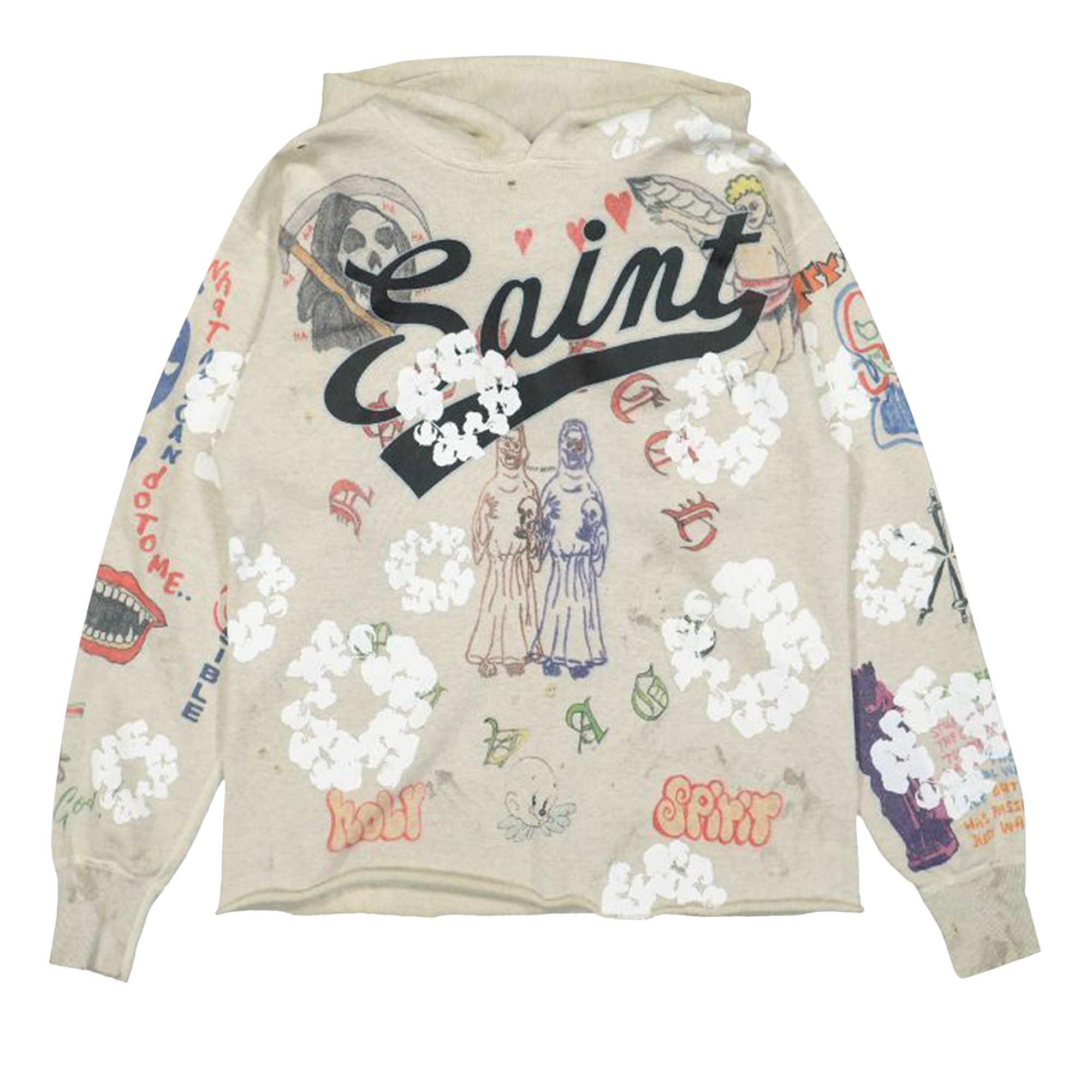 Buy SAINT Mxxxxxx x Denim Tears Hoodie 'Grey' - SM S22 0000 083 | GOAT