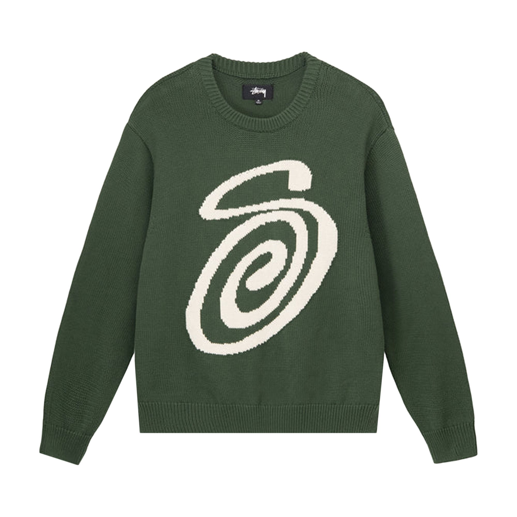 Buy Stussy Curly S Sweater 'Green' - 117073 GREE | GOAT