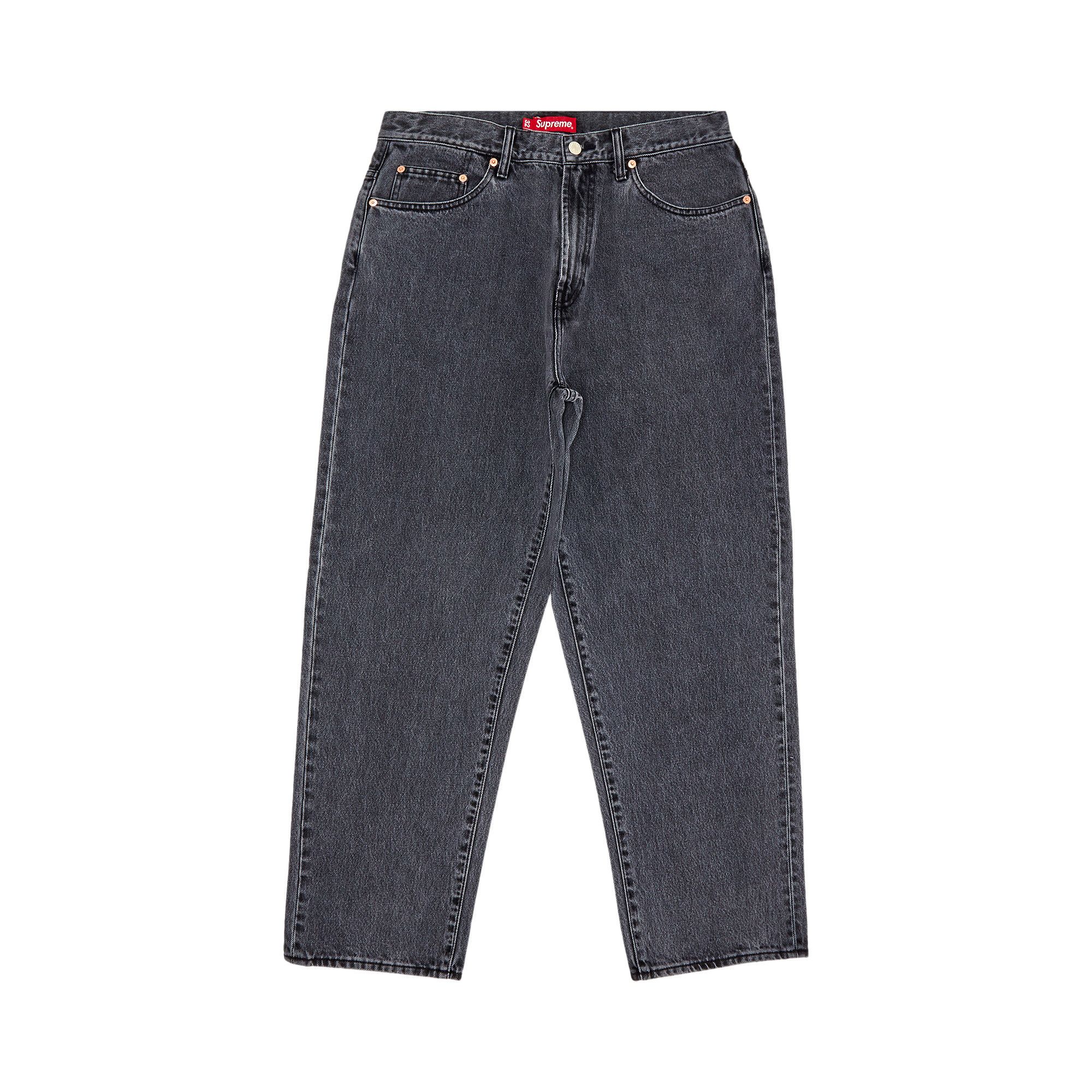Buy Supreme Baggy Jean 'Washed Black' - SS23P27 WASHED BLACK | GOAT CA