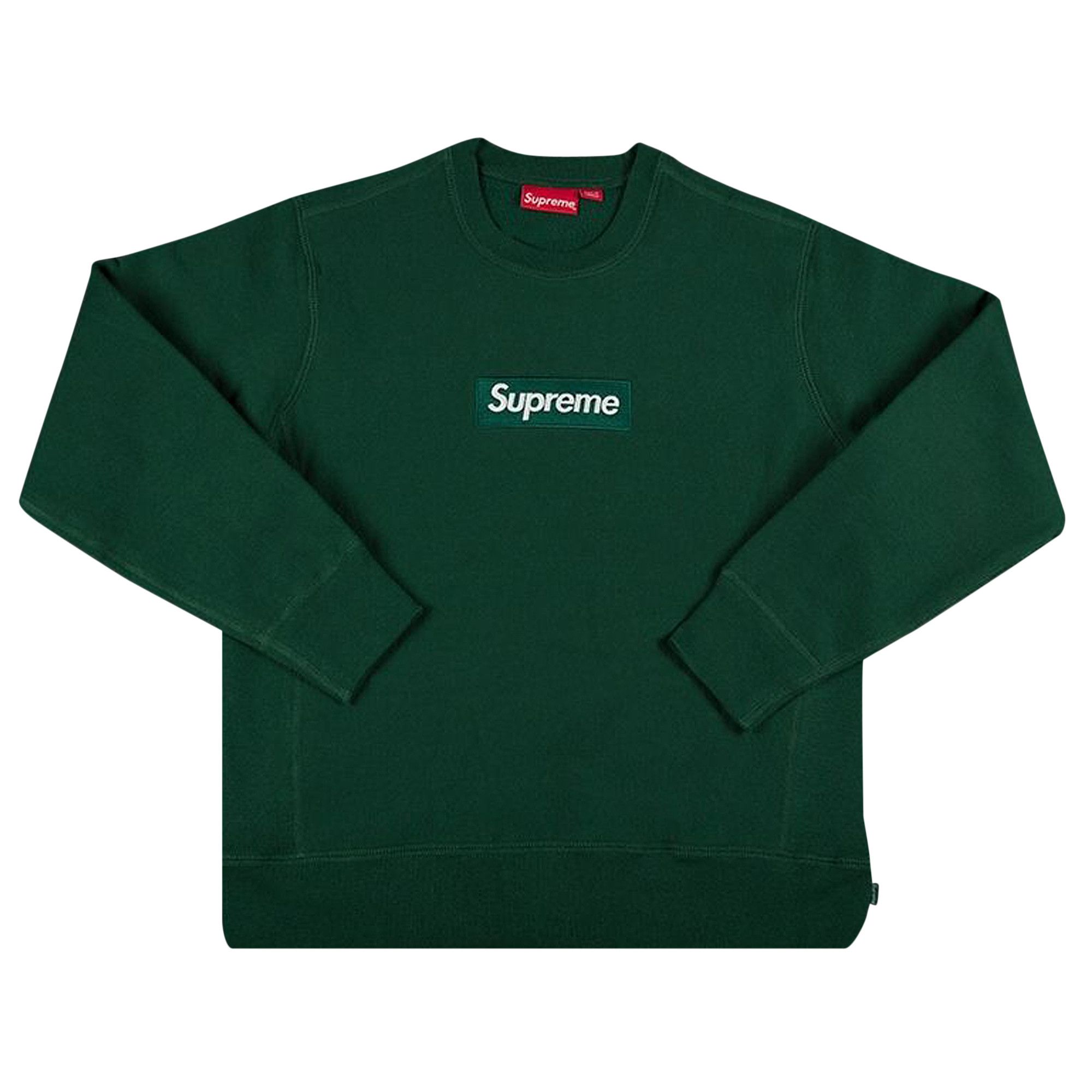 Buy Supreme Box Logo Crewneck 'Dark Green' - FW18SW26 DARK GREEN