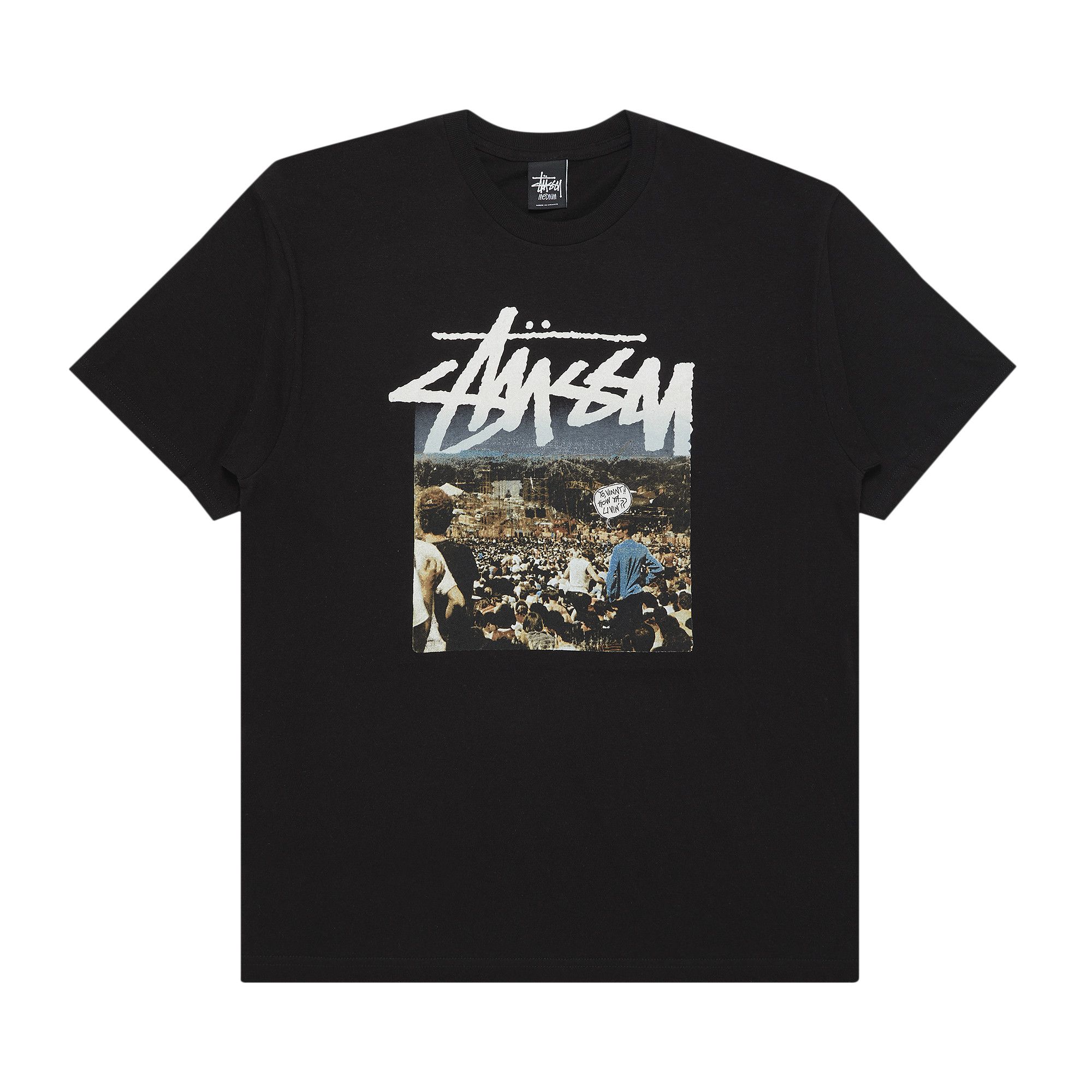 Buy Stussy Yo, Vinny!! How Ya Livin?? Crowd Tee 'Black' - 0535