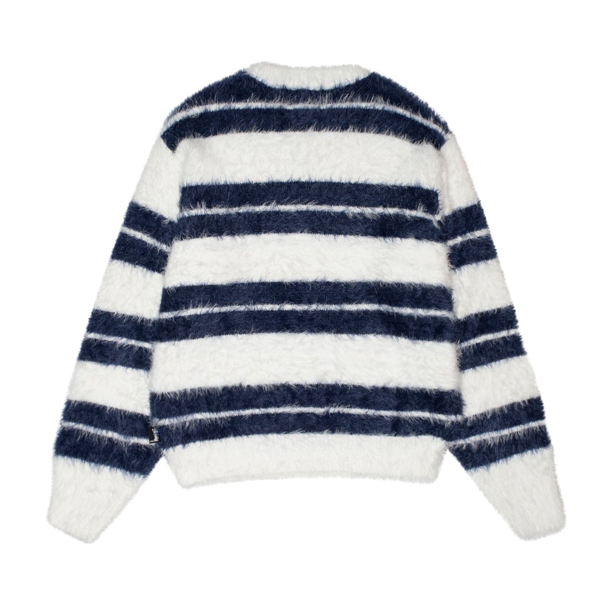 Buy Stussy Hairy Stripe Crew Sweater 'Ivory/Navy' - 117229 IVOR | GOAT