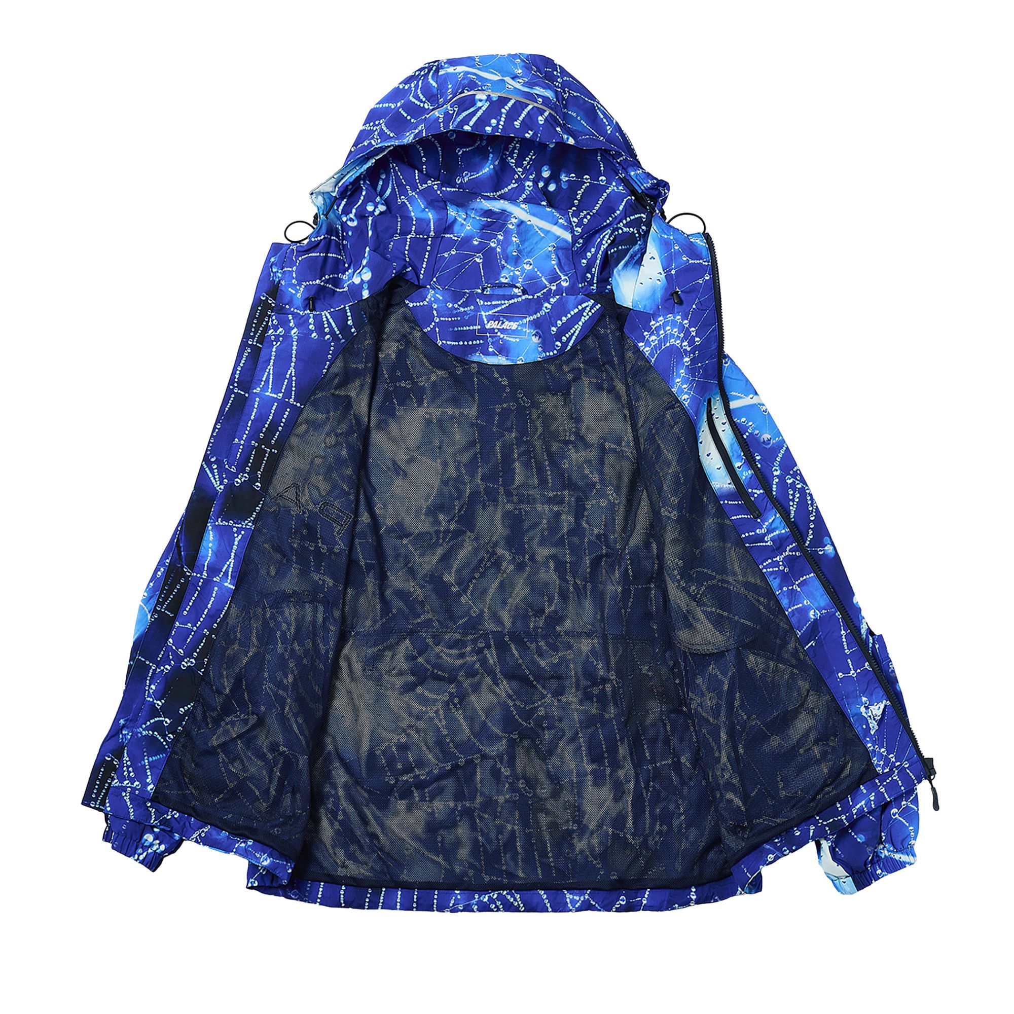Buy Palace Arc Shell Hooded Jacket 'Spider Web Blue' - P26JK010 | GOAT