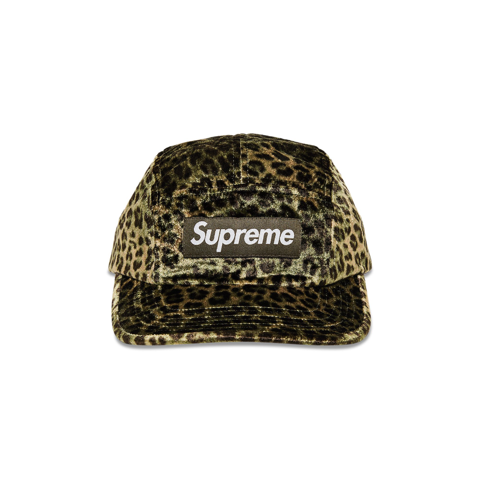Buy Supreme Leopard Velvet Camp Cap 'Olive' - SS24H9 OLIVE | GOAT