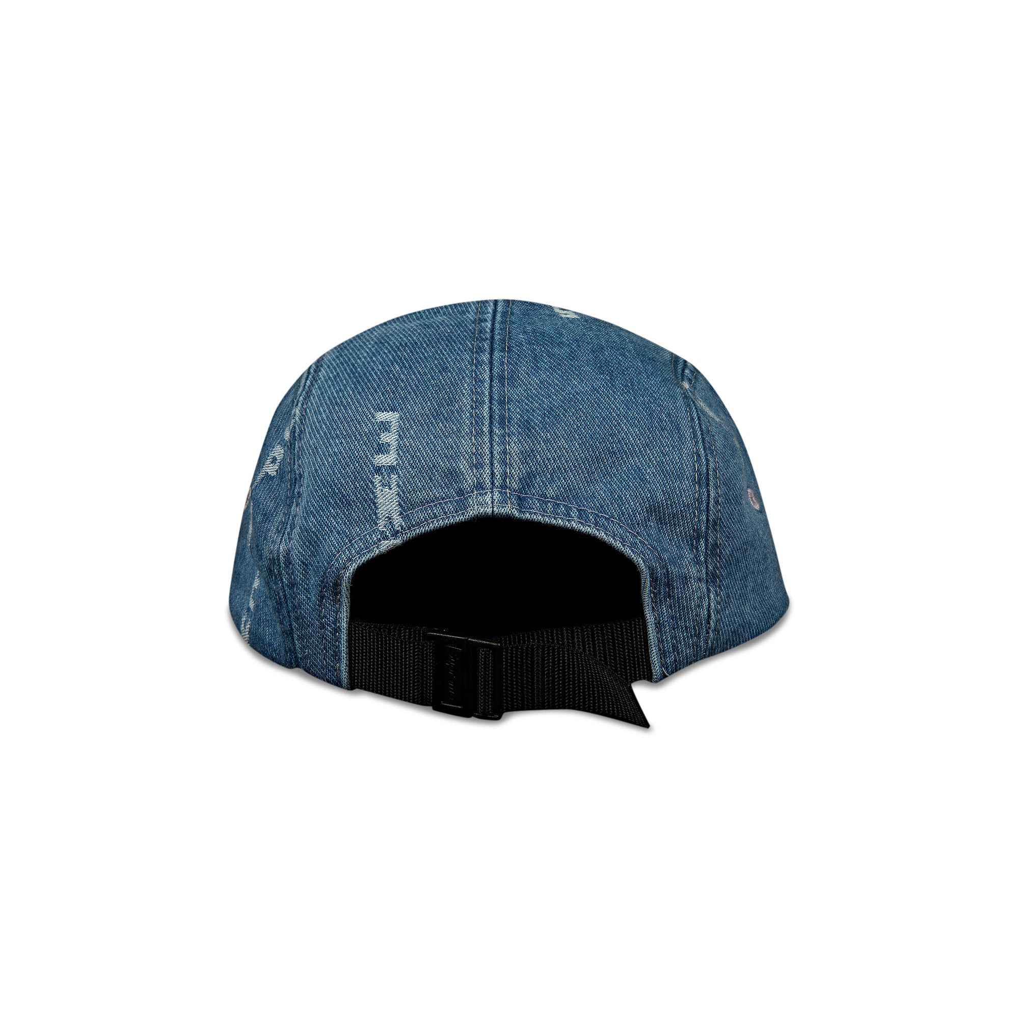 Buy Supreme Logo Stripe Jacquard Denim Camp Cap 'Blue' - FW20H103