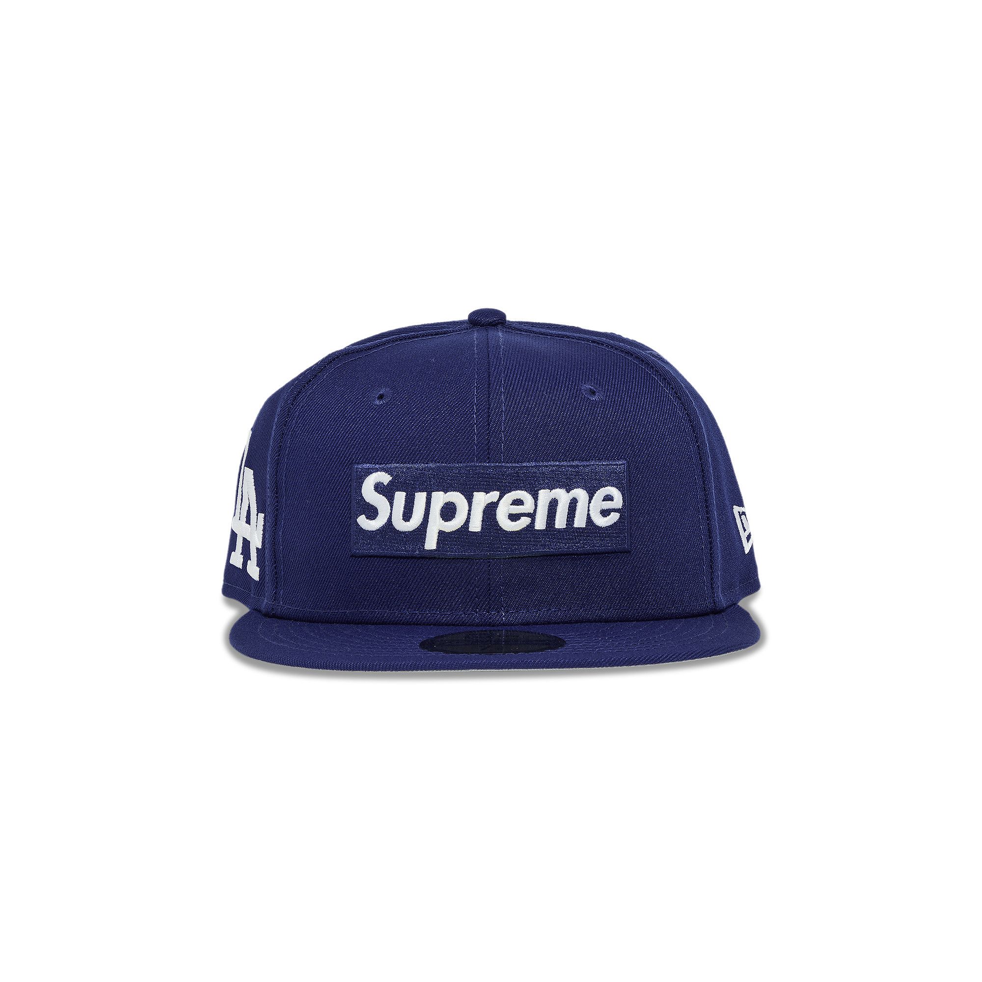 Buy Supreme x MLB Teams Box Logo New Era 'Dark Royal - Los Angeles
