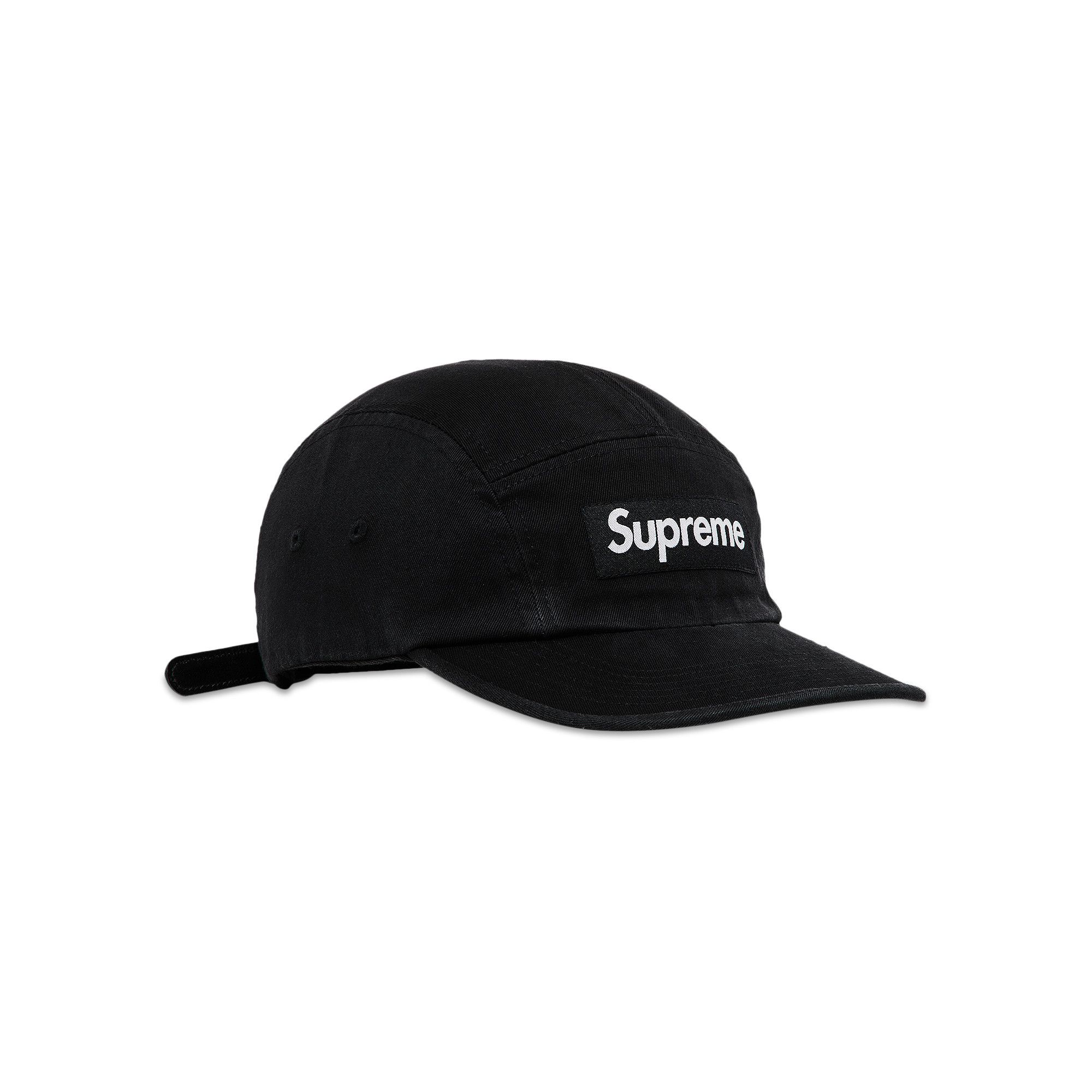 Buy Supreme Washed Chino Twill Camp Cap 'Black' - FW24H7 BLACK | GOAT