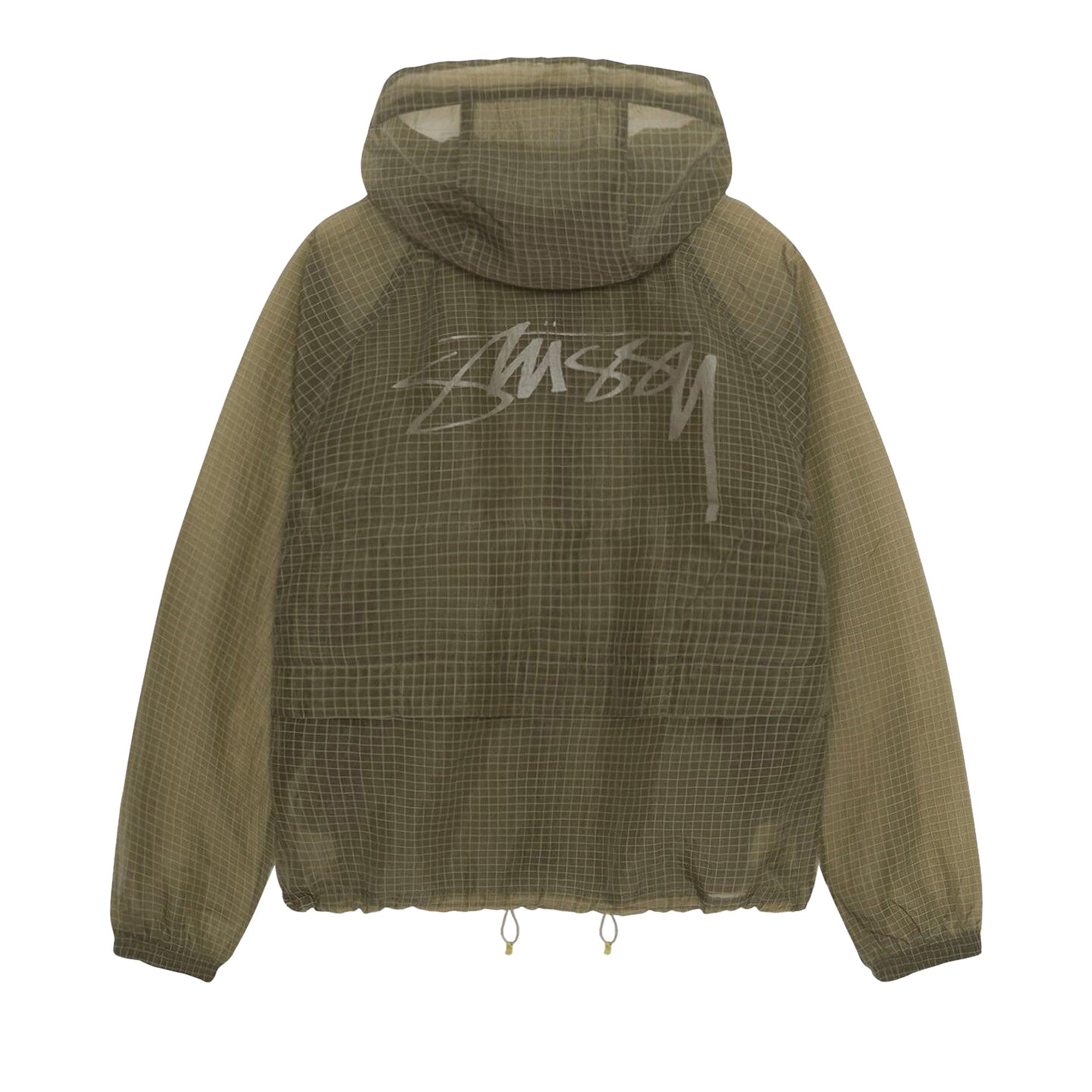 Buy Stussy Transparent Ripstop Beach Shell 'Olive' - 115779 OLIV