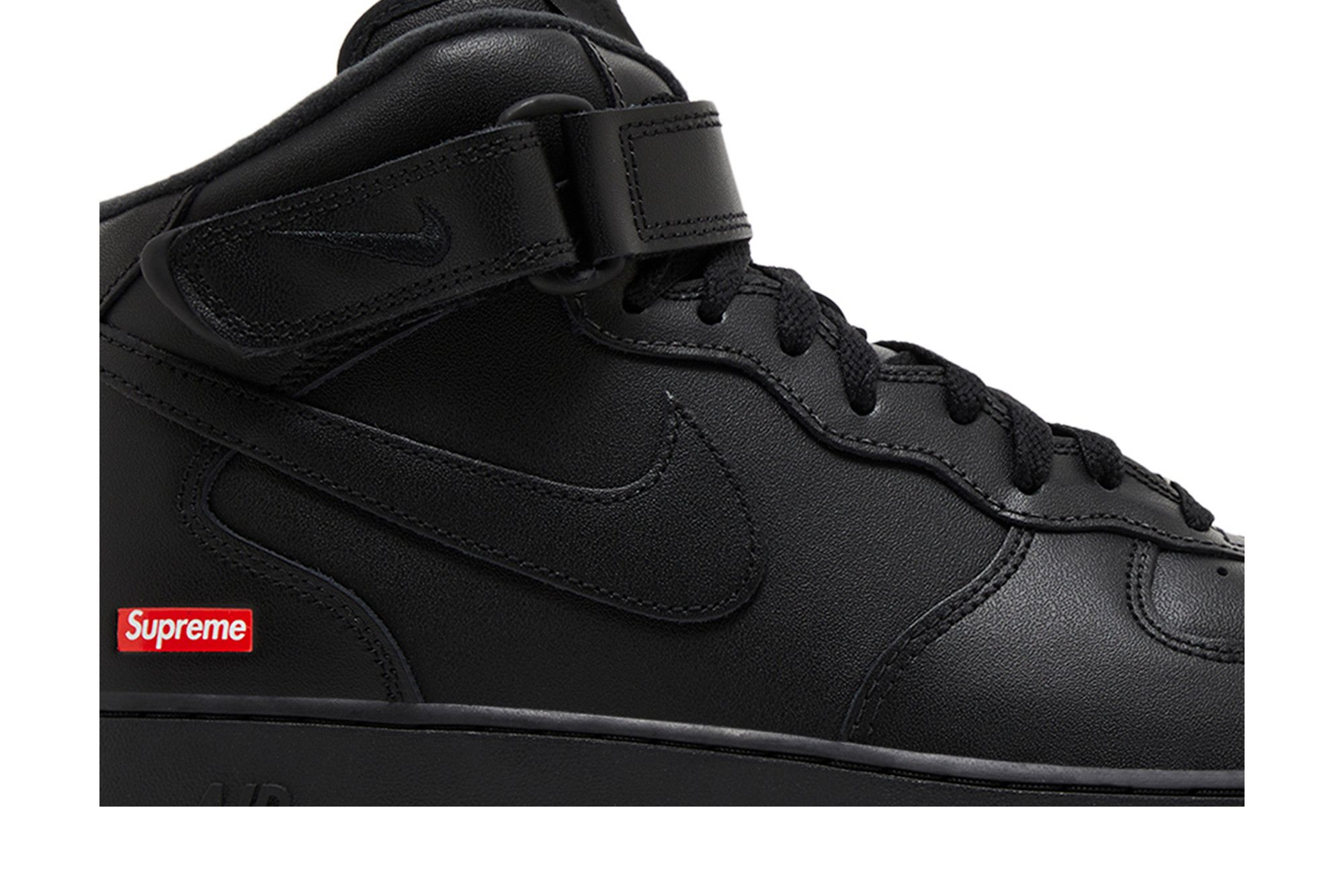 Buy Supreme x Nike Air Force 1 Mid 'Box Logo - Triple Black