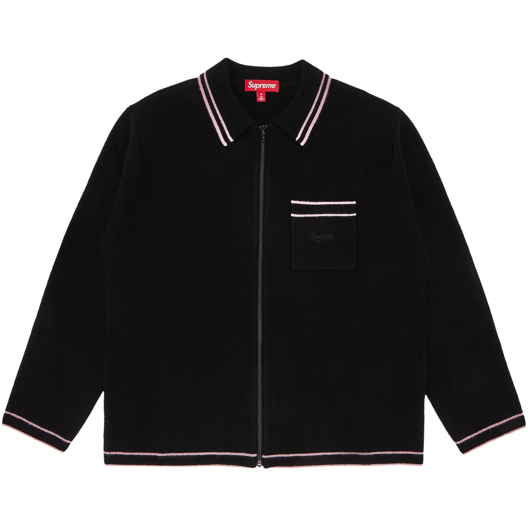 Buy Supreme Zip Up Polo Sweater 'Black' - FW24SK48 BLACK | GOAT NL
