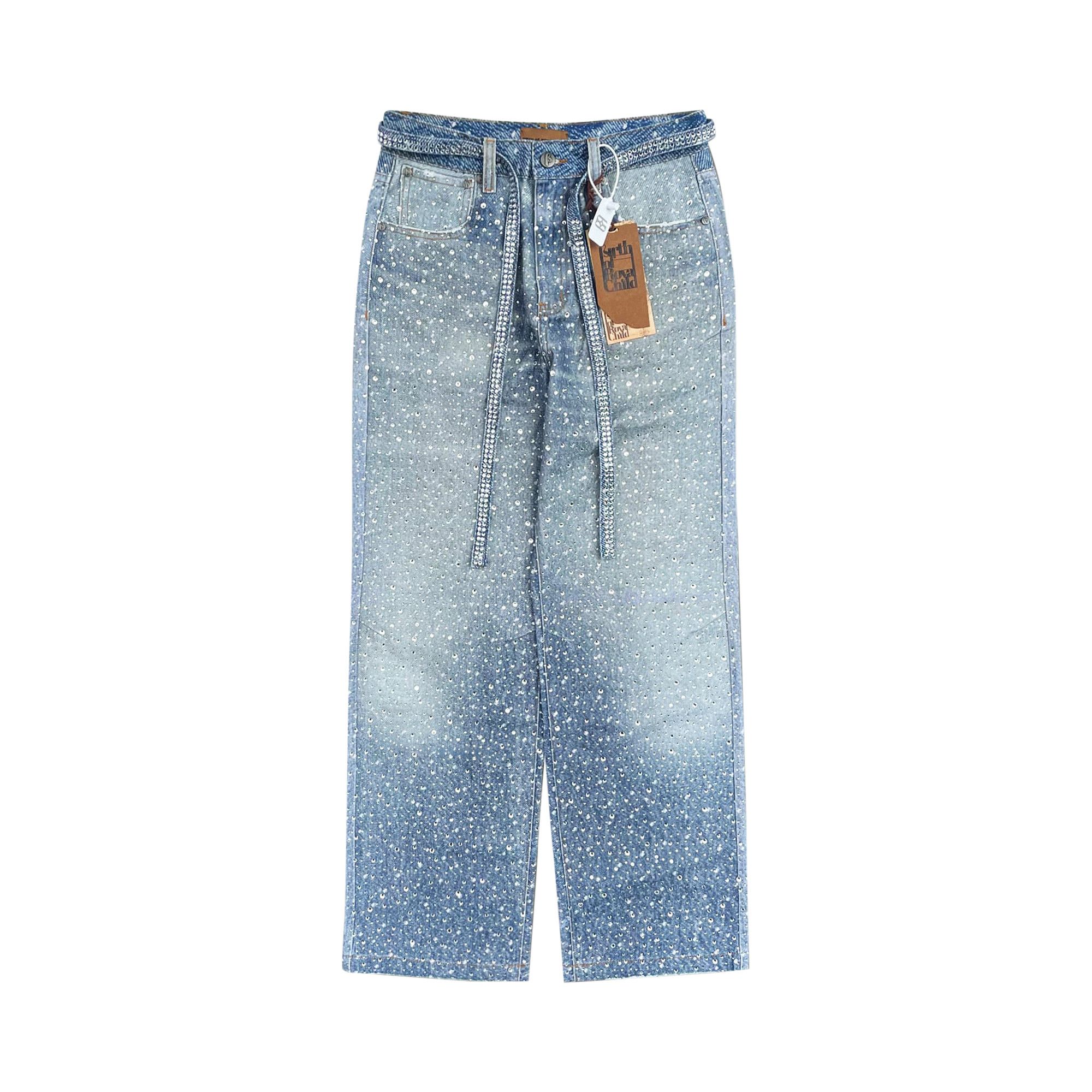 Buy Birth Of Royal Child 3D Printed Washed Swarovski Diamond Jean