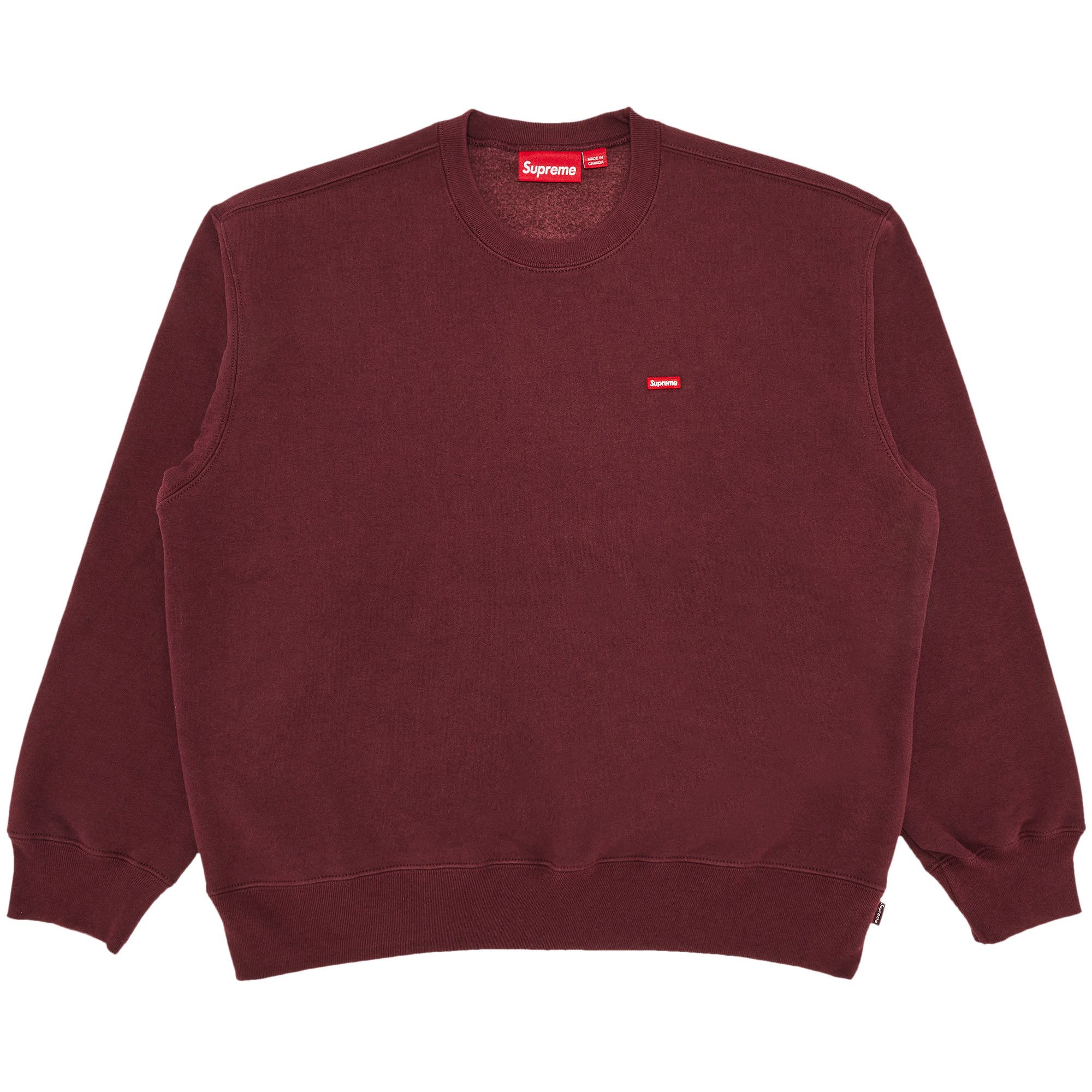 Buy Supreme Small Box Crewneck 'Maroon' - FW24SW12 MAROON | GOAT