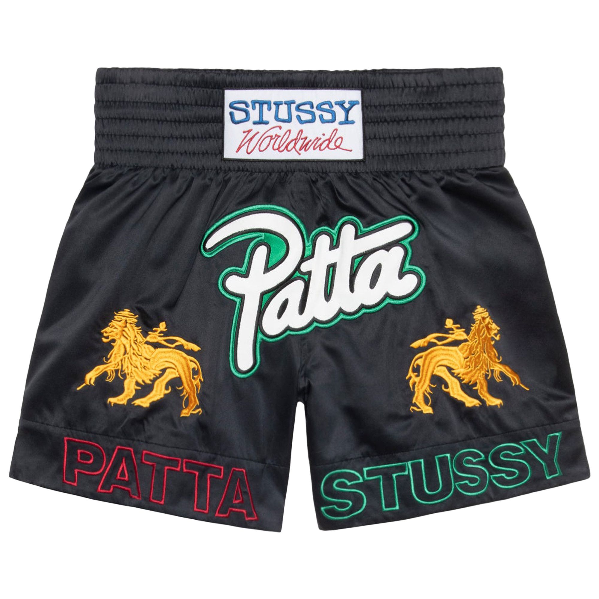 Buy Stussy x Patta Boxing Short 'Black' - 312024 BLAC | GOAT