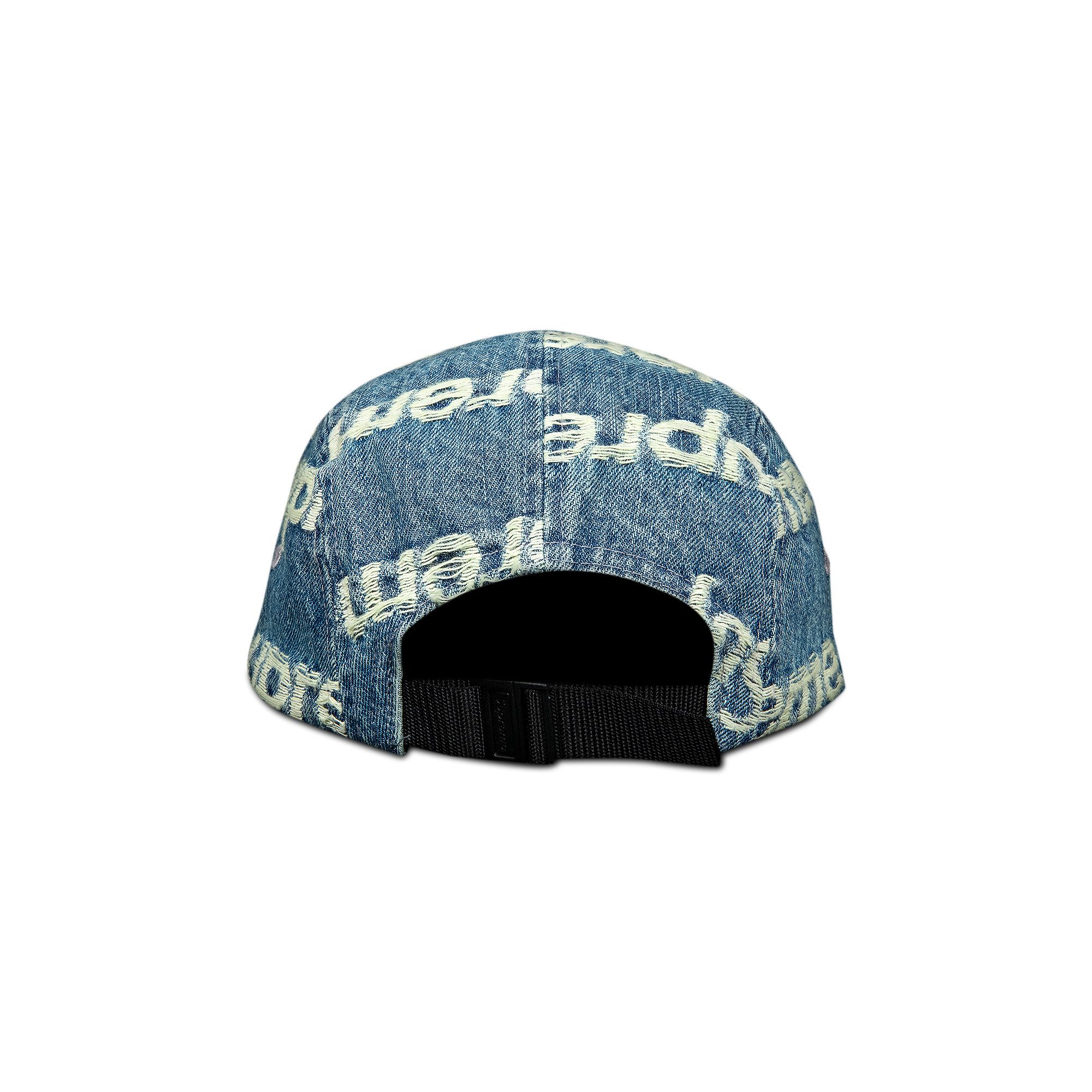 Buy Supreme Frayed Logos Denim Camp Cap 'Blue' - SS21H9 BLUE | GOAT