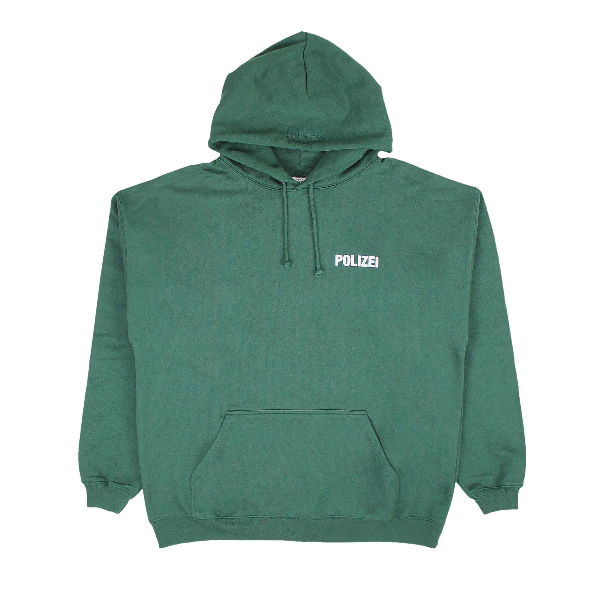 Buy Vetements Police Hoodie 'Green' - UE63CN201G GREE | GOAT