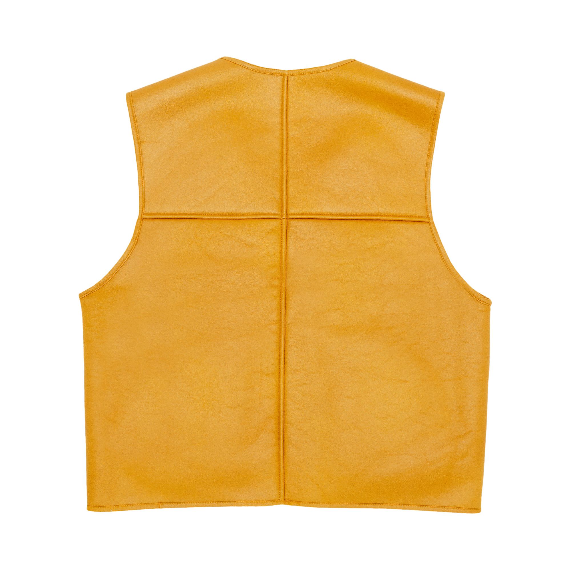 Buy Supreme Reversible Faux Shearling Work Vest 'Yellow' - FW24J76