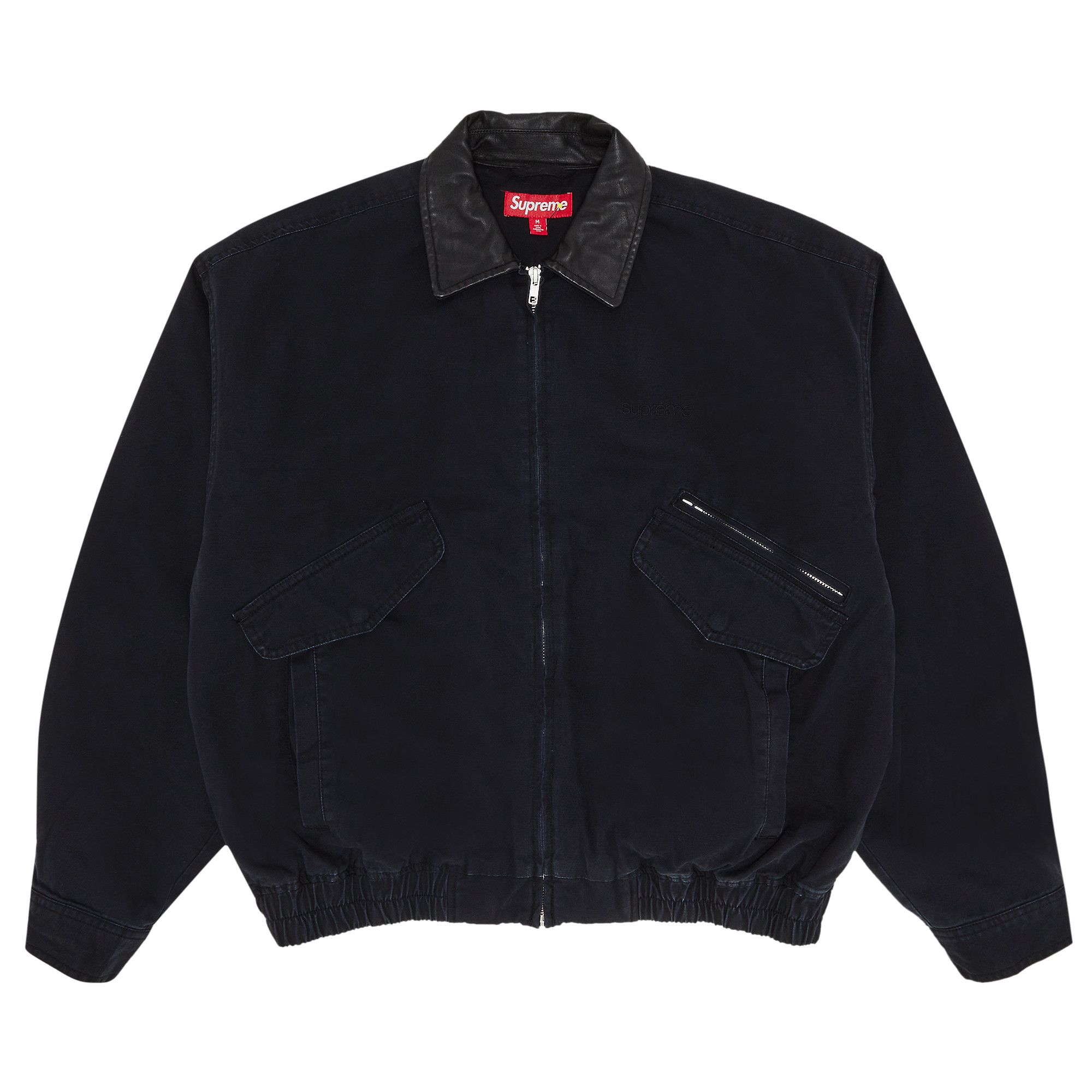 Buy Supreme Leather Collar Utility Jacket 'Black' - FW24J74 BLACK