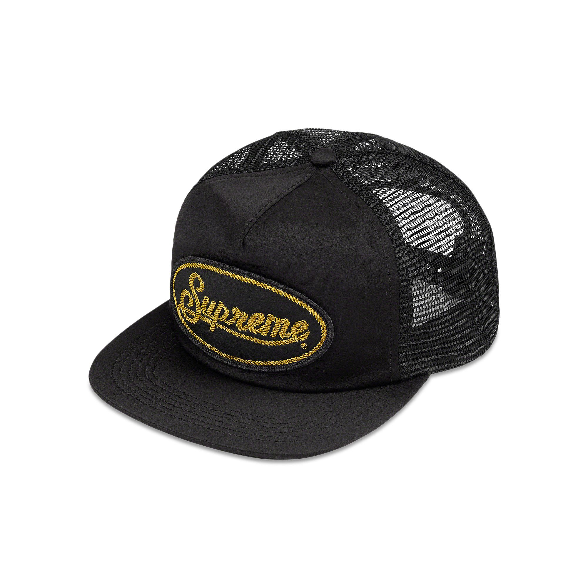 Buy Supreme Silk Mesh Back 5-Panel 'Black' - SS22H127 BLACK | GOAT