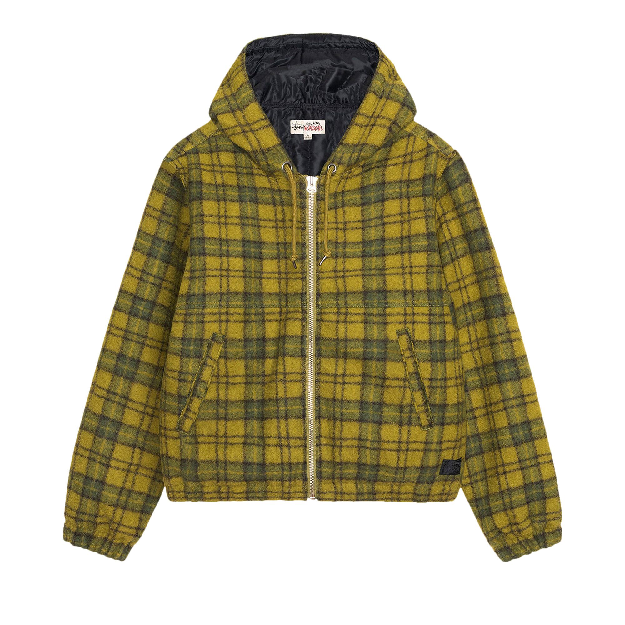 Buy Stussy Work Jacket Wool Plaid 'Green' - 115811 GREE | GOAT