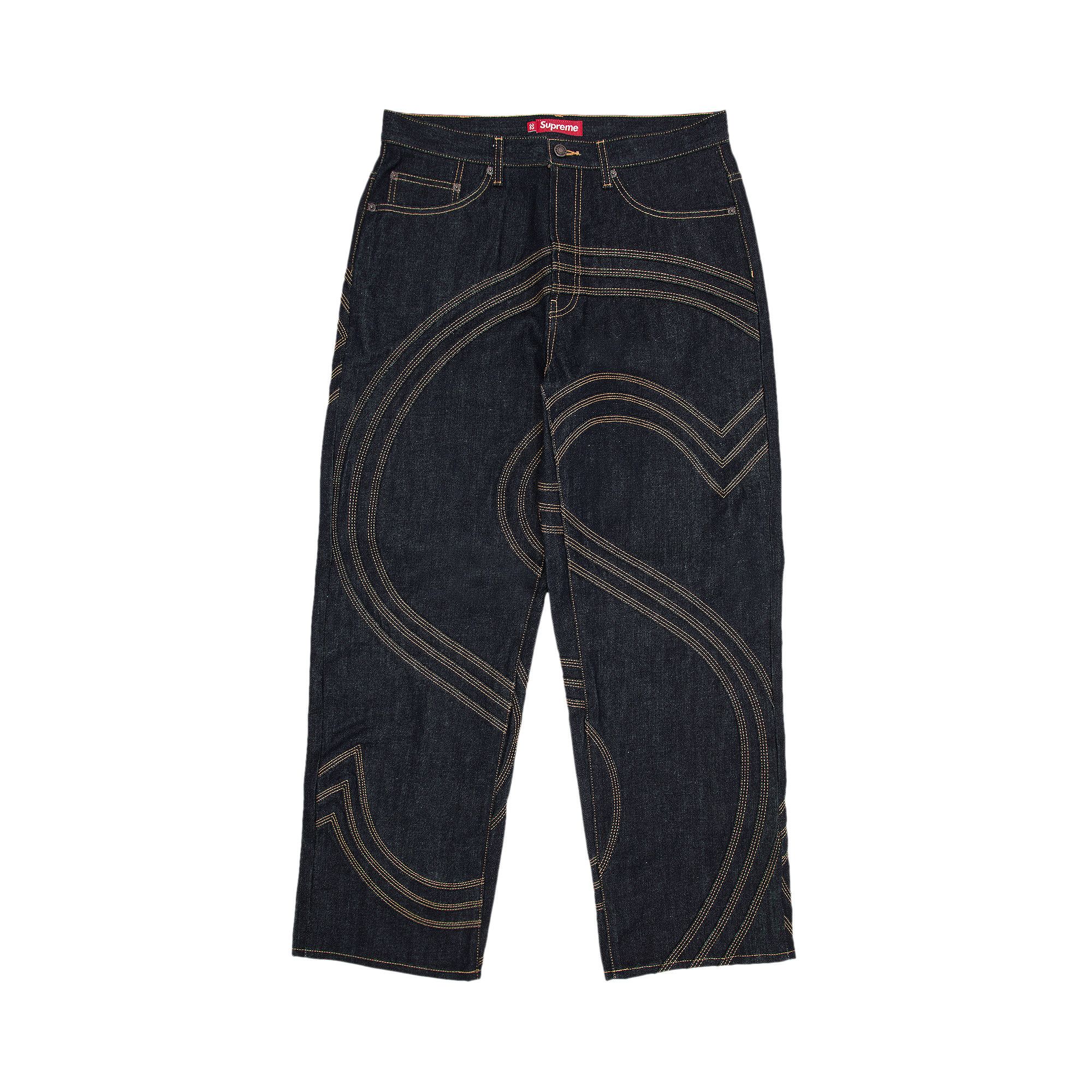 Buy Supreme S Logo Rigid Baggy Jean 'Rigid Indigo' - SS25P44 RIGID