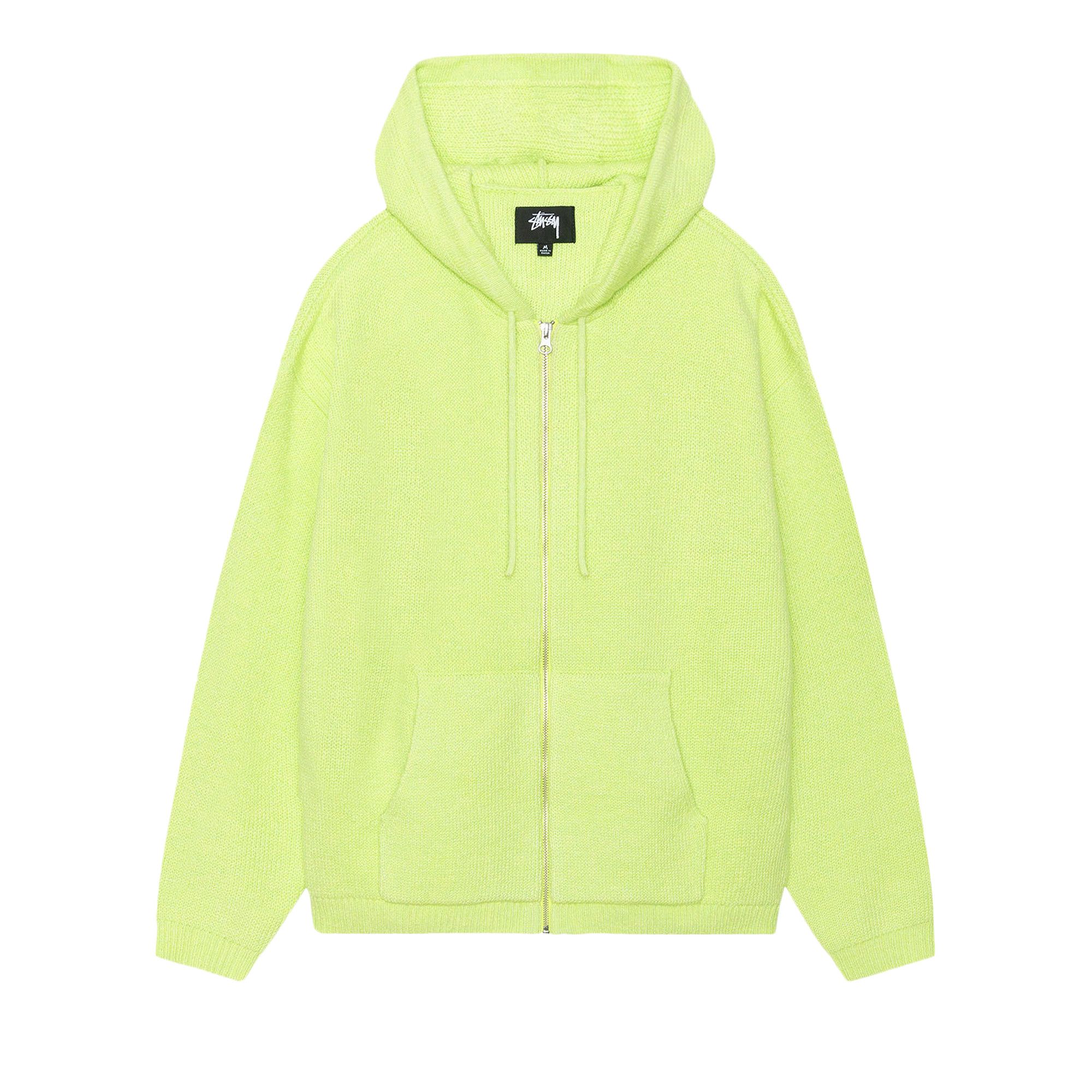 Buy Stussy Hooded Zip Sweater 'Faded Lime' - 117261 FALI | GOAT