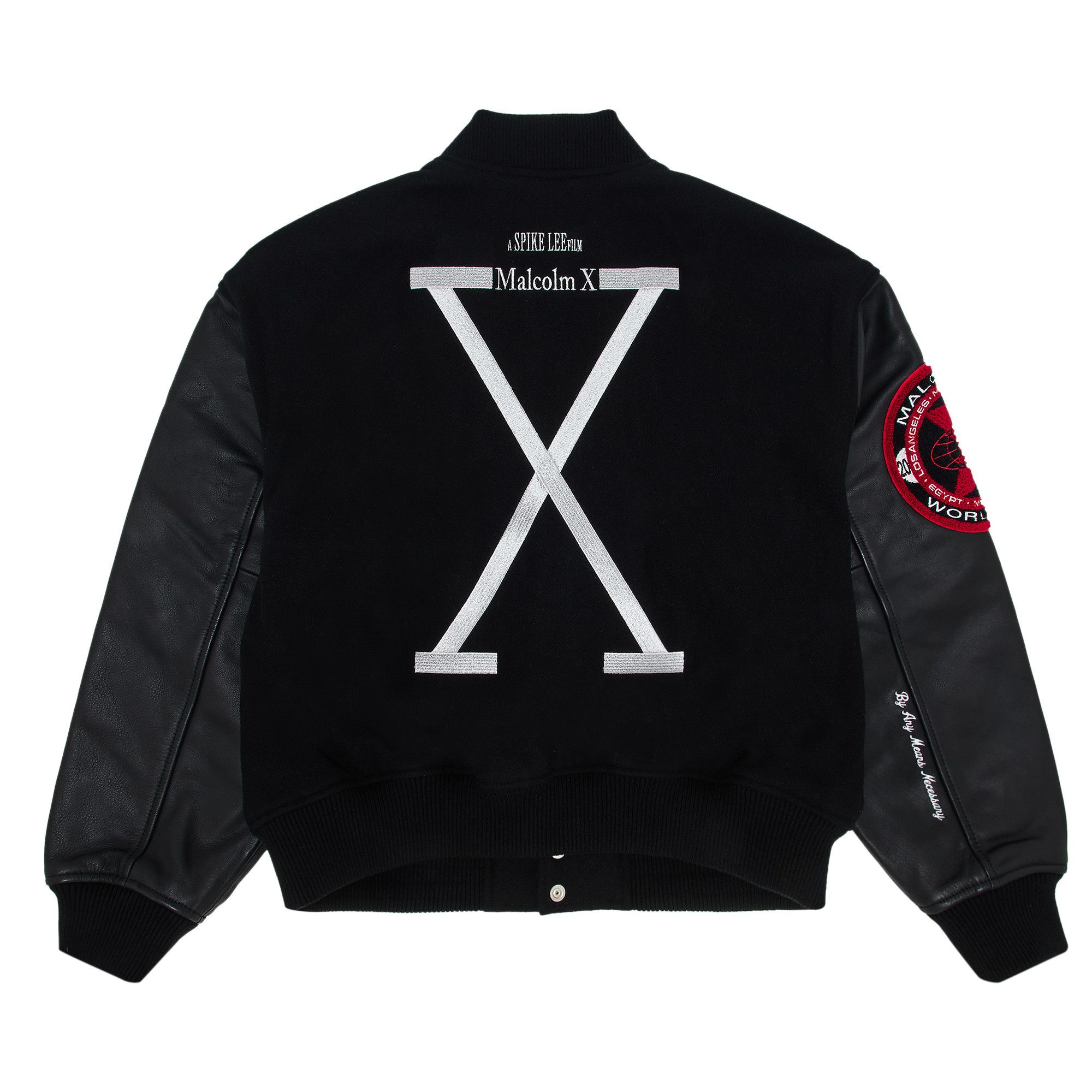 Buy Supreme x 40 Acres Malcolm X Varsity Jacket 'Black' - SS25J37