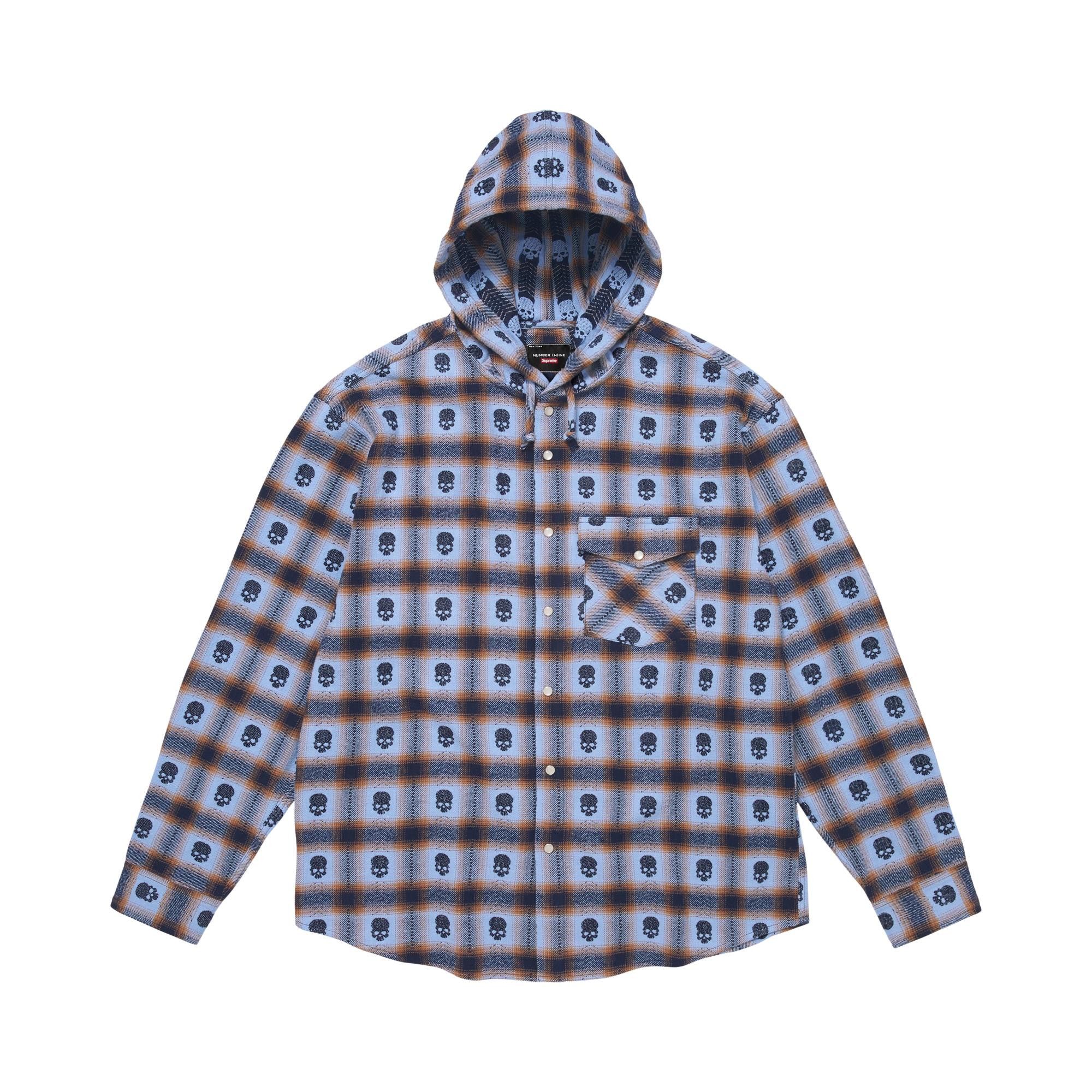 Buy Supreme x Number (N)Ine Hooded Flannel Shirt 'Blue' - FW25S22