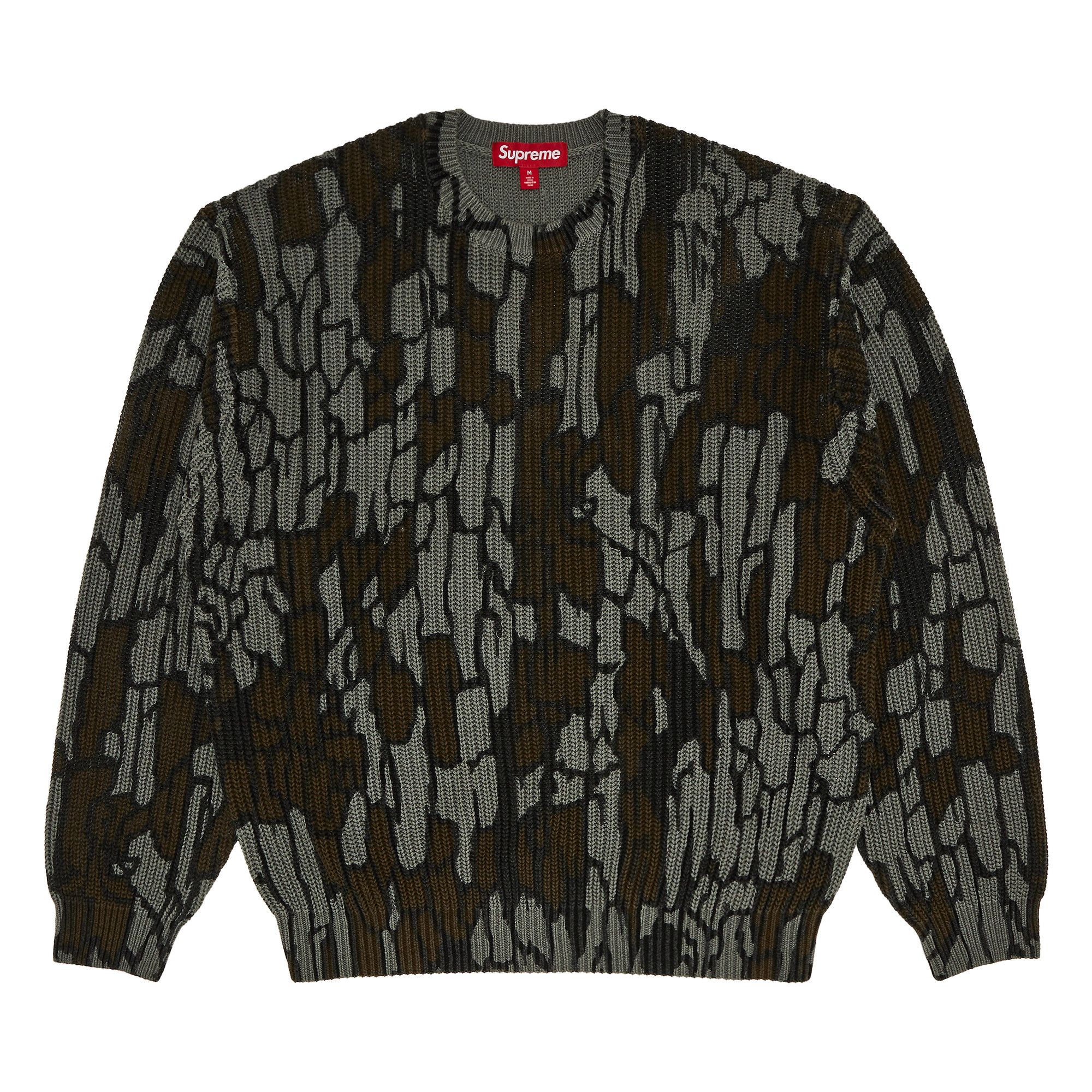 Buy Supreme Old English Printed Sweater 'Mossy Oak Trebark Camo