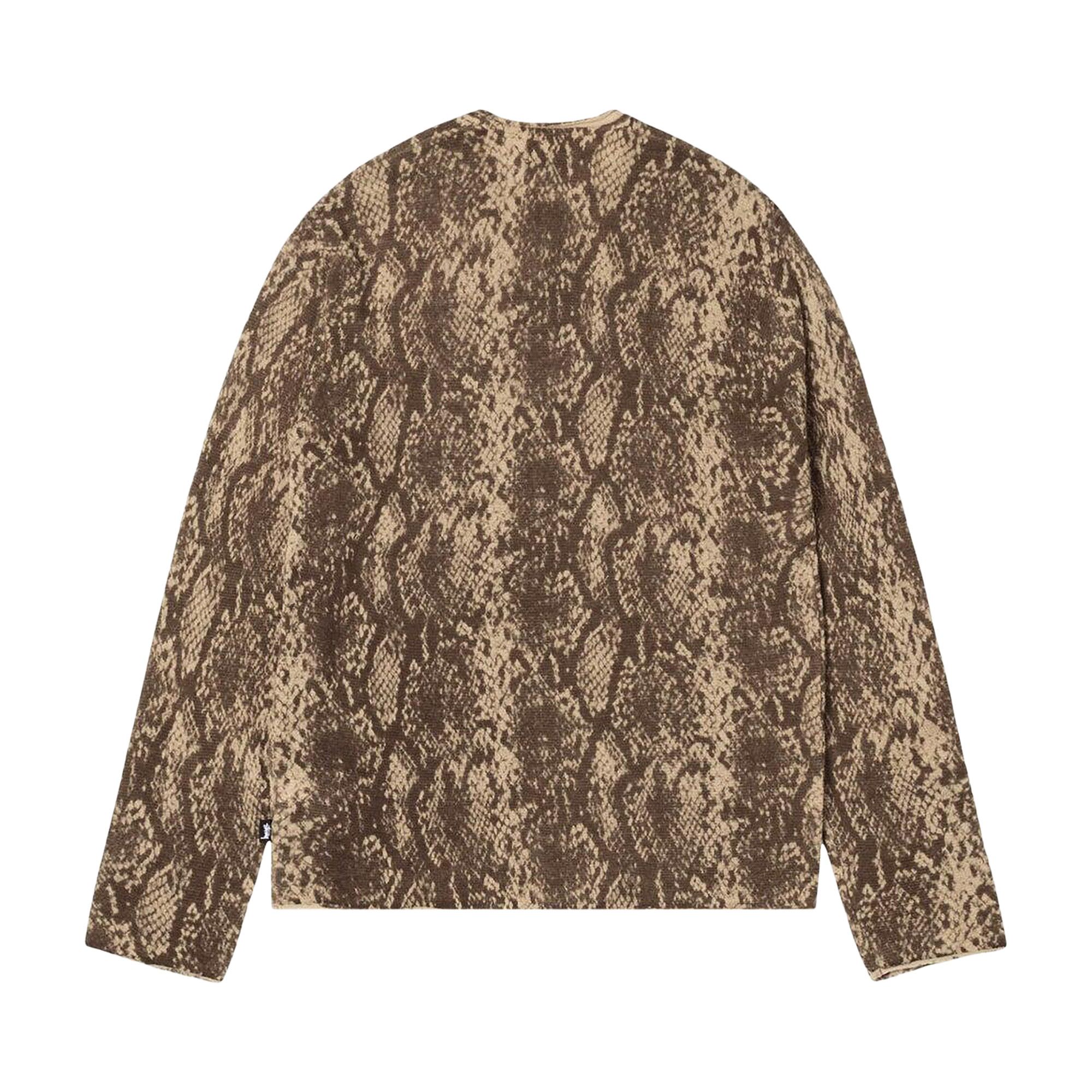 Buy Stussy Python Knit Crew 'Khaki' - 117275 KHAK | GOAT