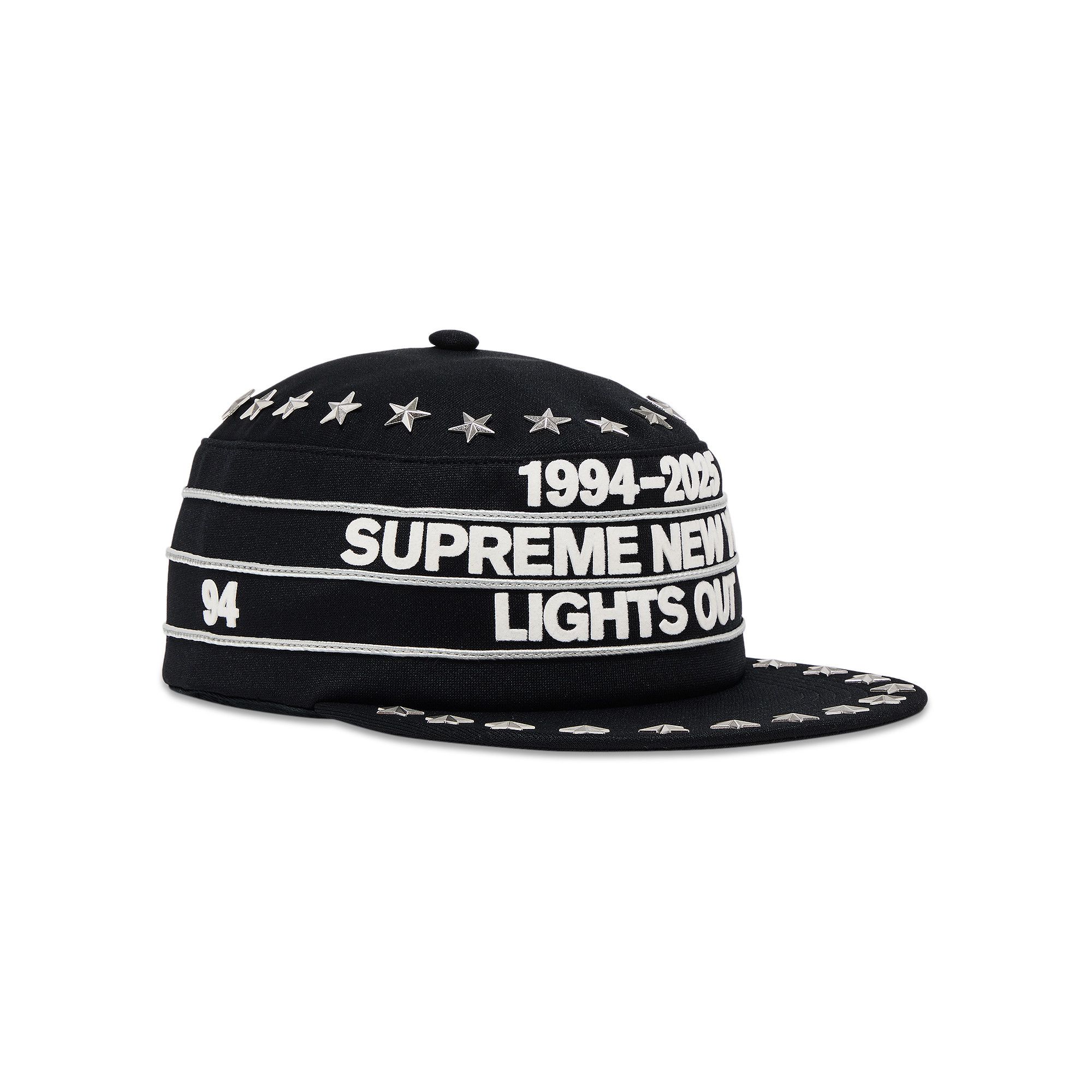 Buy Supreme Stars Studded Pillbox Hat 'Black' - FW25H67 BLACK | GOAT