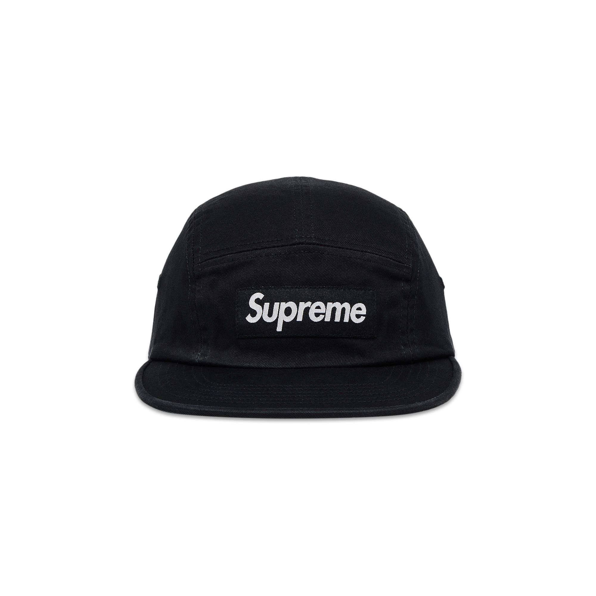 Buy Supreme Washed Chino Twill Camp Cap 'Black' - FW25H39 BLACK | GOAT
