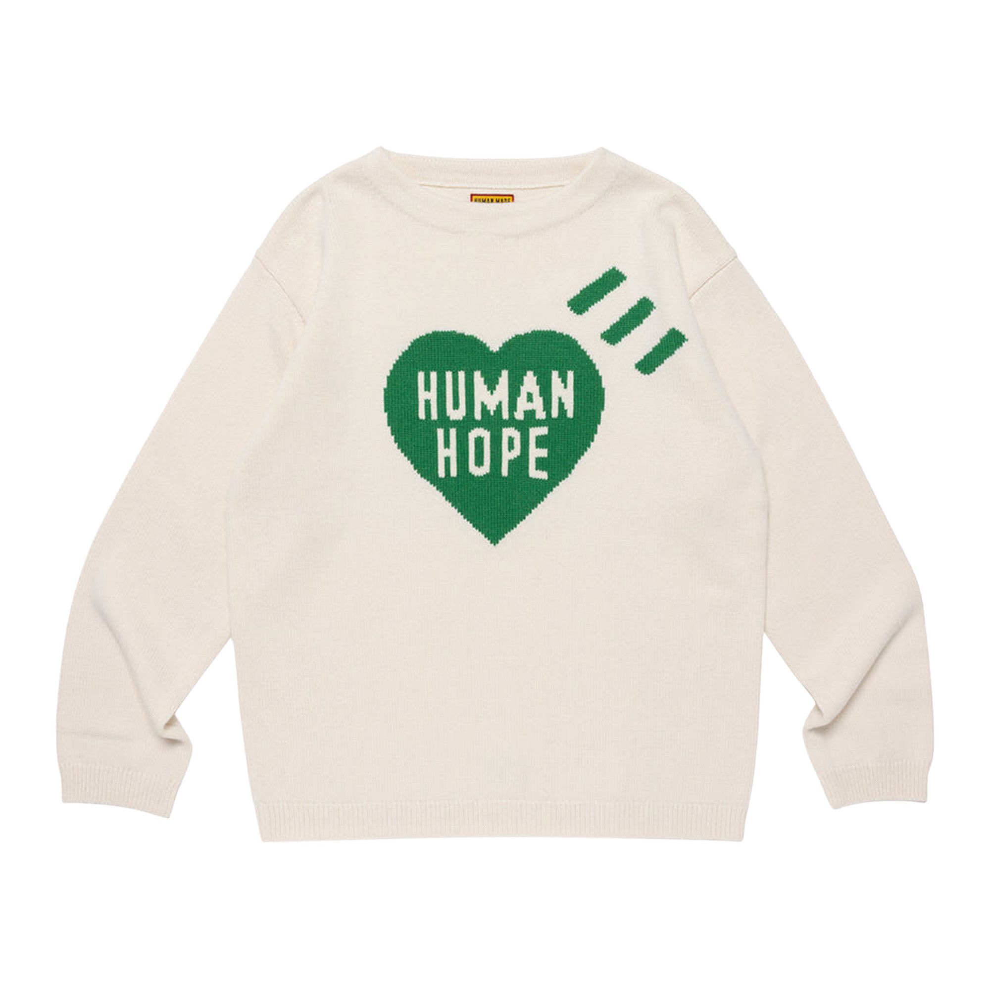 Buy Human Made x j-hope Human Hope Heart Knit Sweater 'White