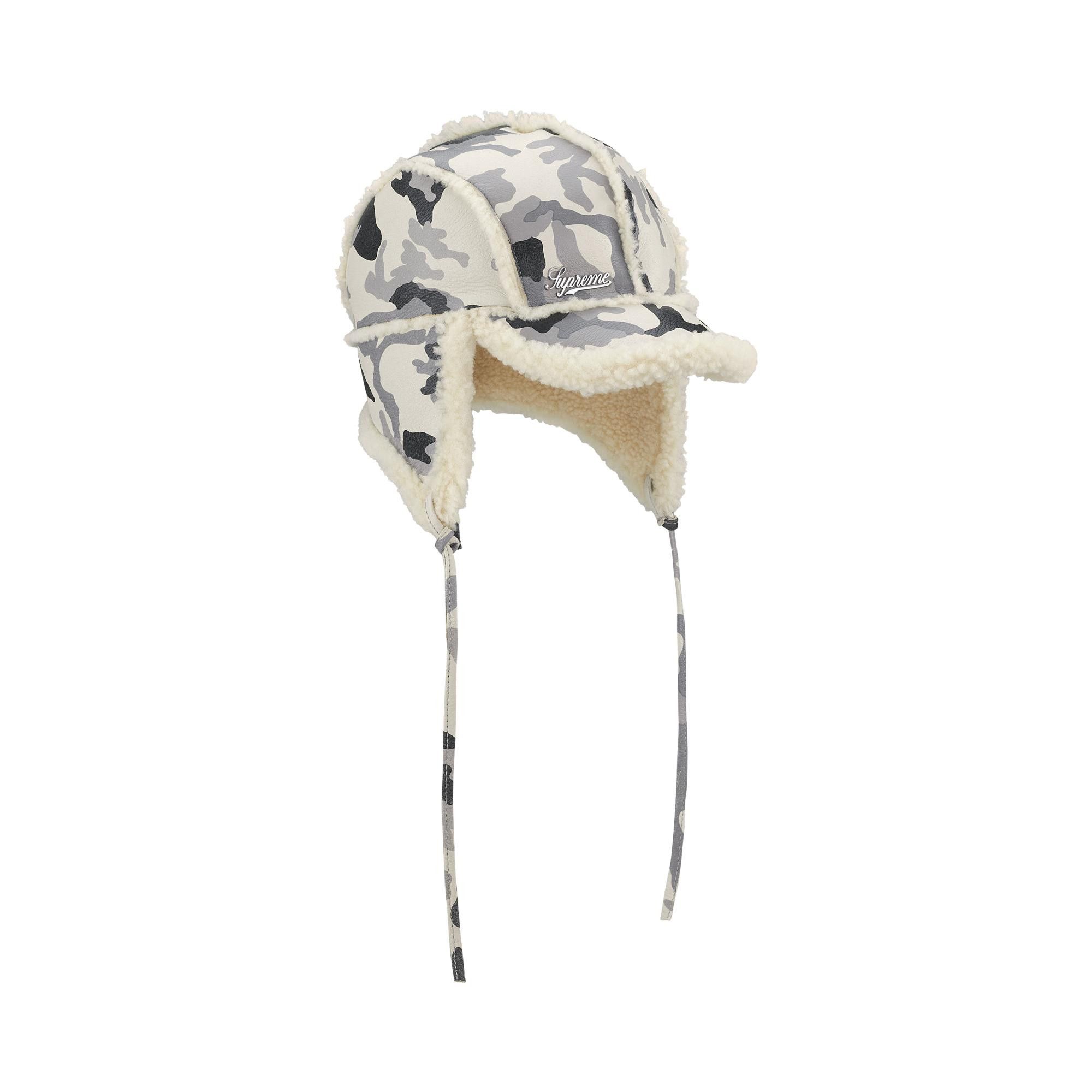 Buy Supreme Shearling Lined Earflap Cap 'Snow Camo' - FW25H77 SNOW