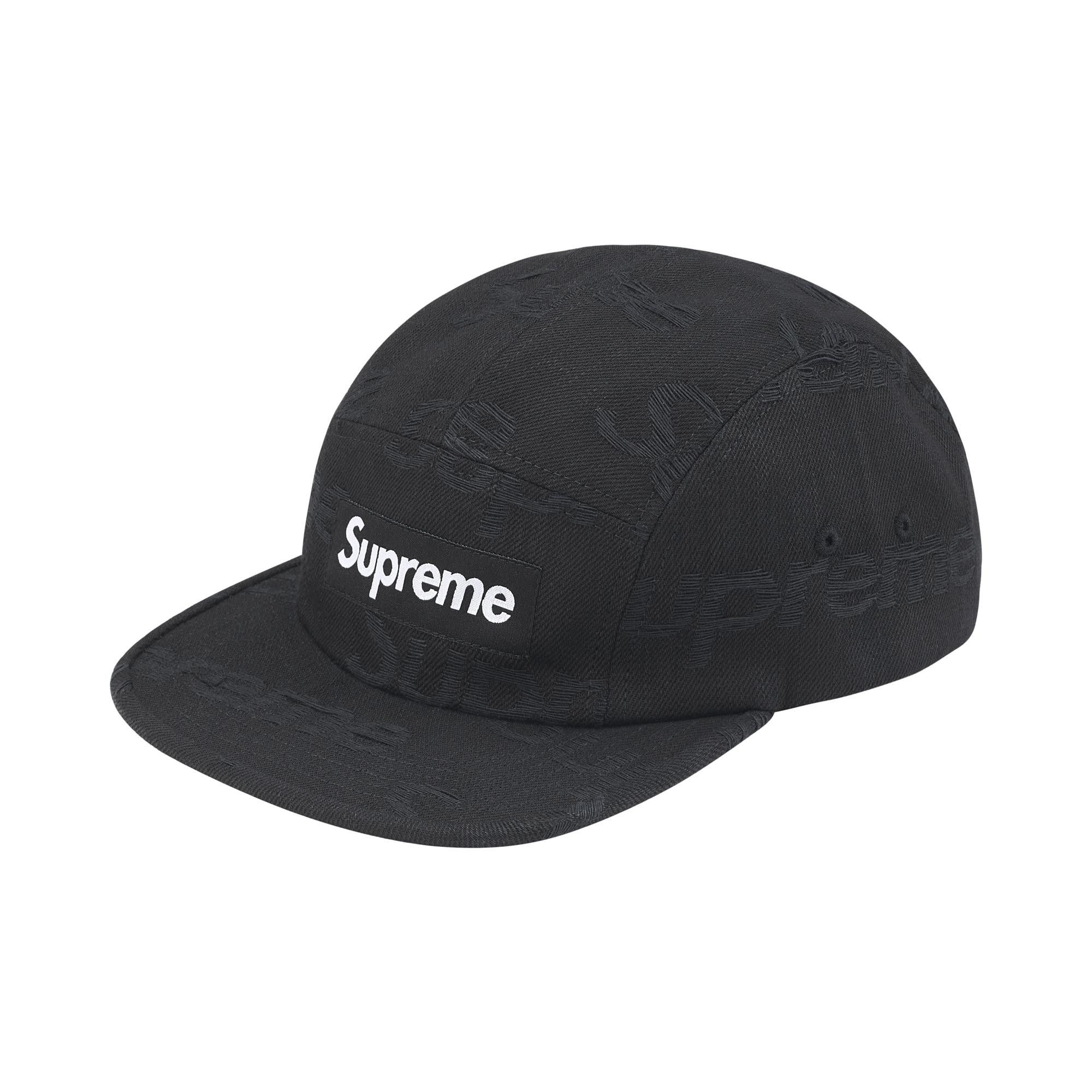 Buy Supreme Jacquard Logos Denim Camp Cap 'Black' - FW25H116 BLACK