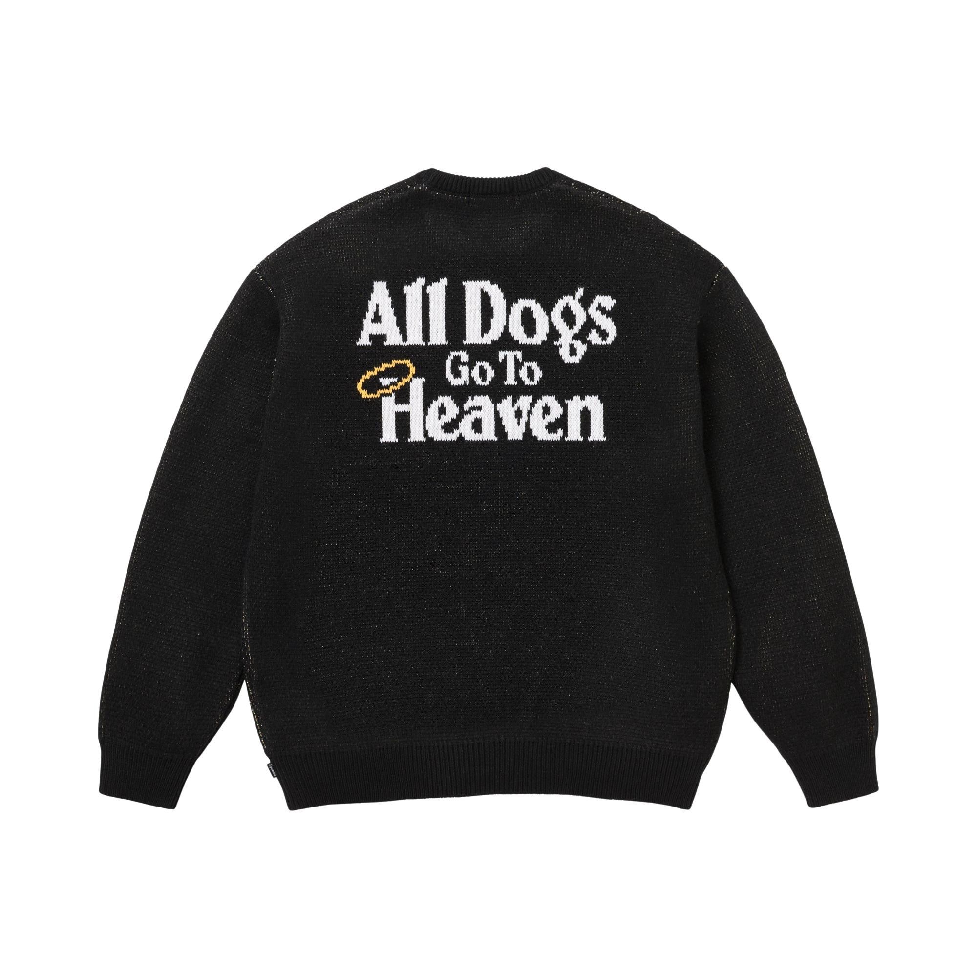 Buy Supreme All Dogs Go To Heaven Sweater 'Black' - FW25SK55 BLACK