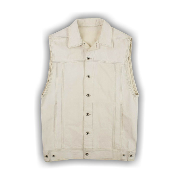 Buy Rick Owens Denim Oversized Vest 'White' - DU20S5764 DW 01 | GOAT