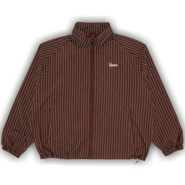 Buy Supreme Reflective Pinstripe Track Jacket 'Brown' - FW24J86