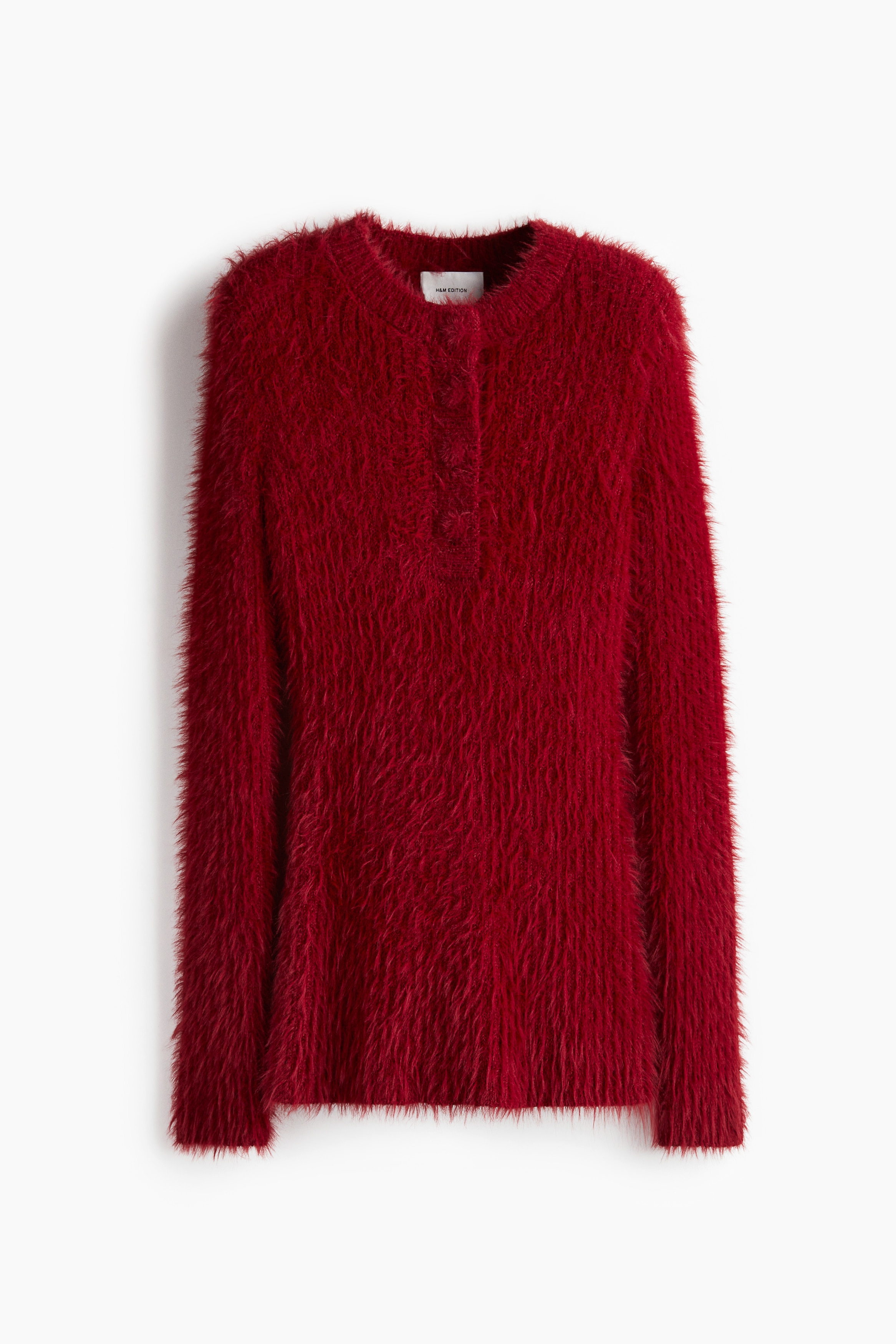 Women's Dark red Fluffy-Knit Sweater | H&M CA