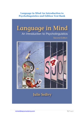Language in Mind An Introduction to Psycholinguistics 2nd Edition